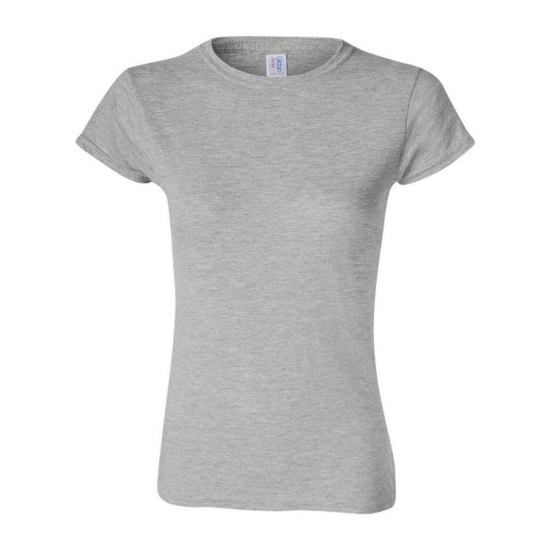 Softstyle Tshirt Mittelschwer Damen Grau XXL von Gildan