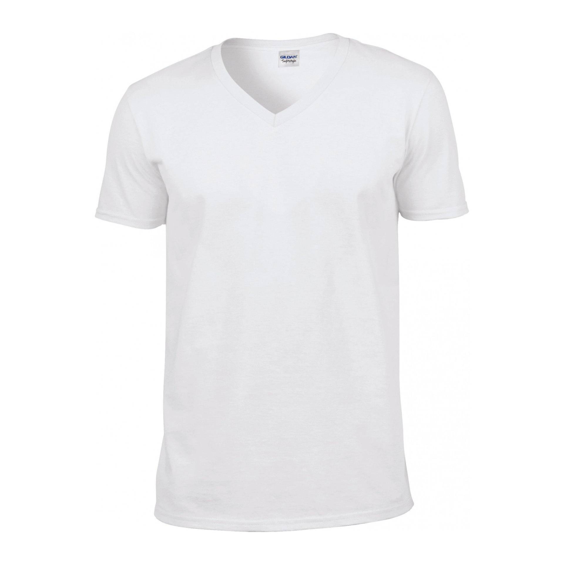 T-shirt Mit V-ausschnitt Softstyle Herren  M von Gildan