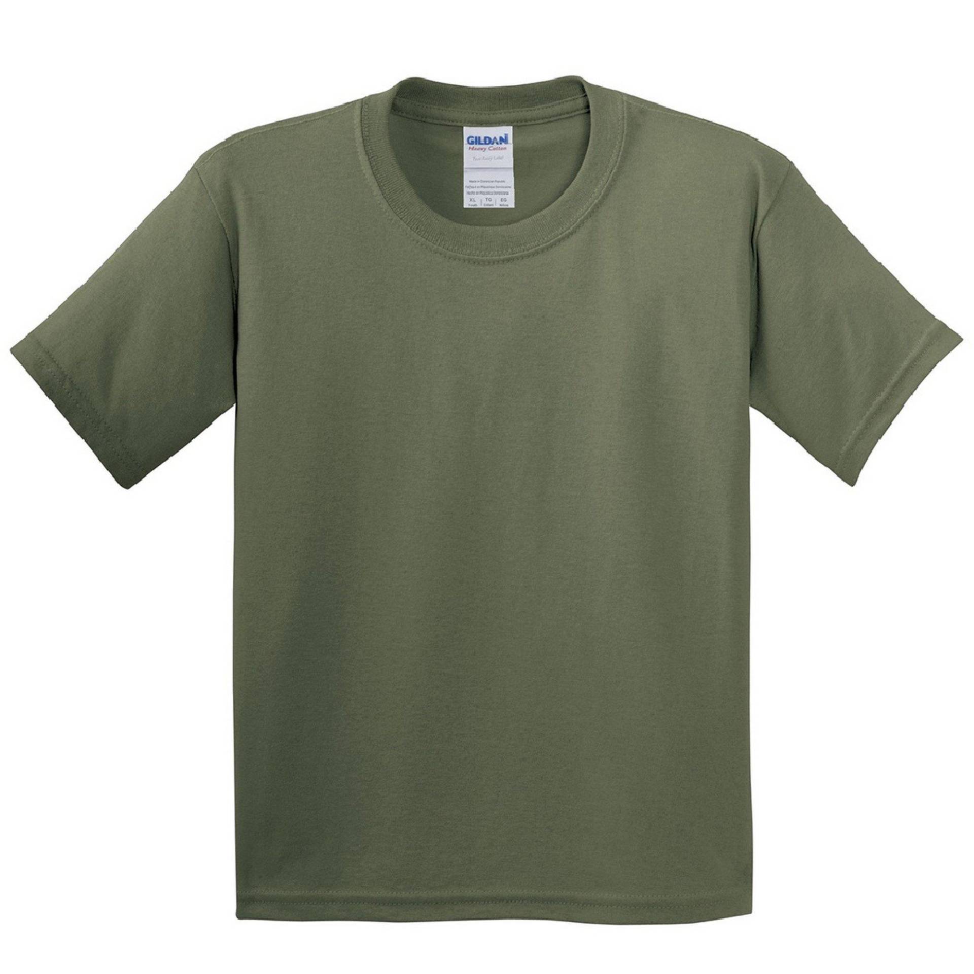 Tshirt (2 Stückpackung) Jungen Militärgrün XS von Gildan