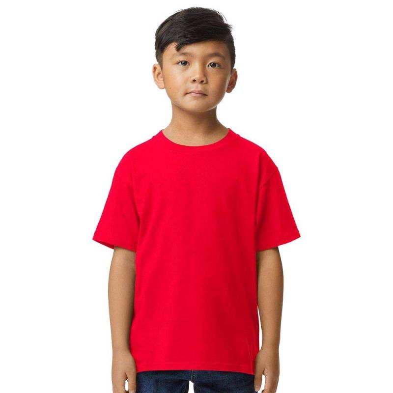 Tshirt Weiche Haptik Jungen Rot Bunt M von Gildan