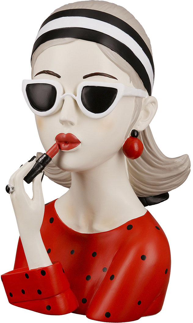 GILDE Dekofigur »Figur Lady mit rotem Lippenstift« von Gilde