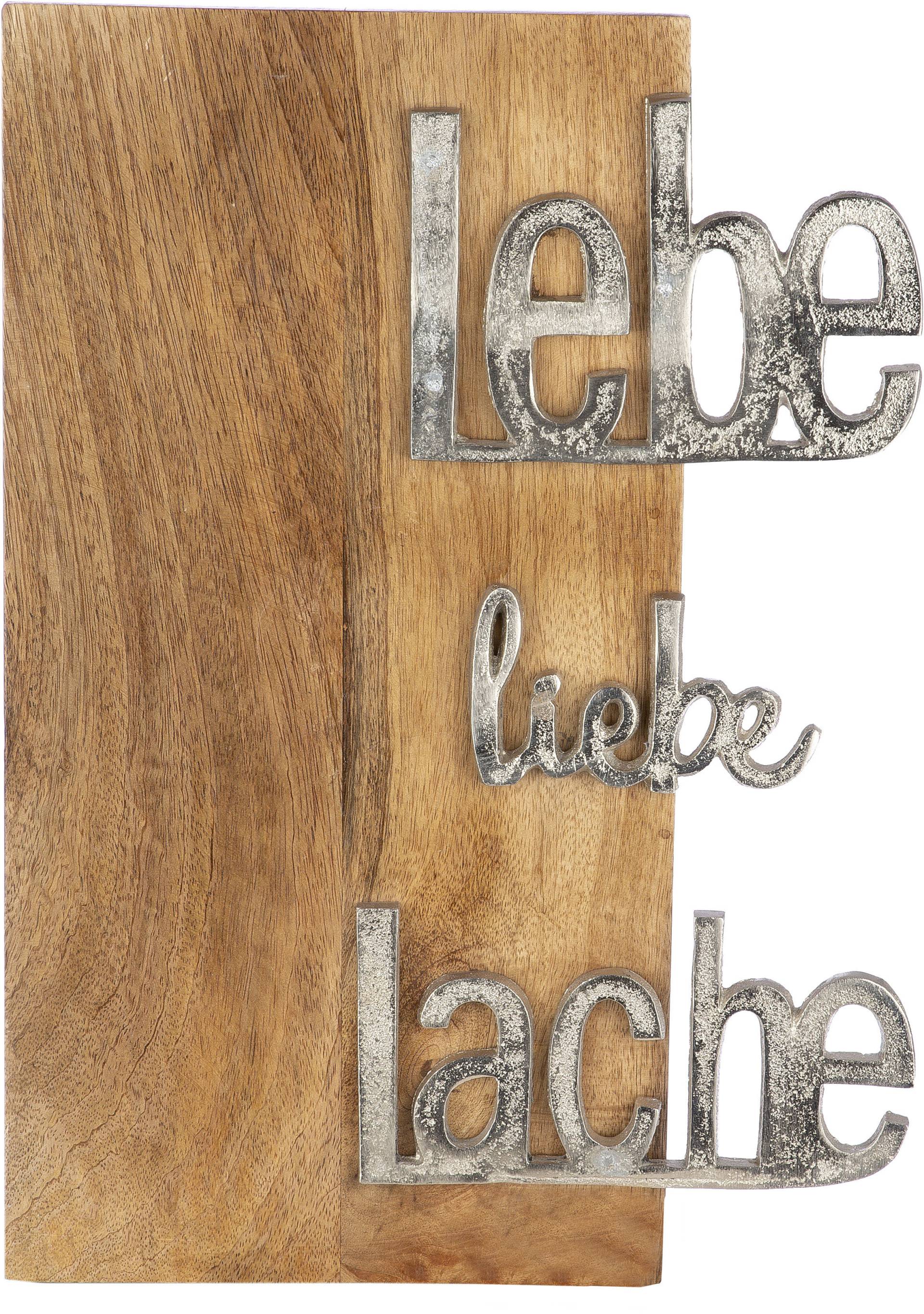 GILDE Wanddekoobjekt »Wandobjekt Lebe, liebe, Lache«, (1 St.) GILDE Wanddekoobjekt »Wandobjekt Lebe, liebe, Lache«, (1 St.) von Gilde