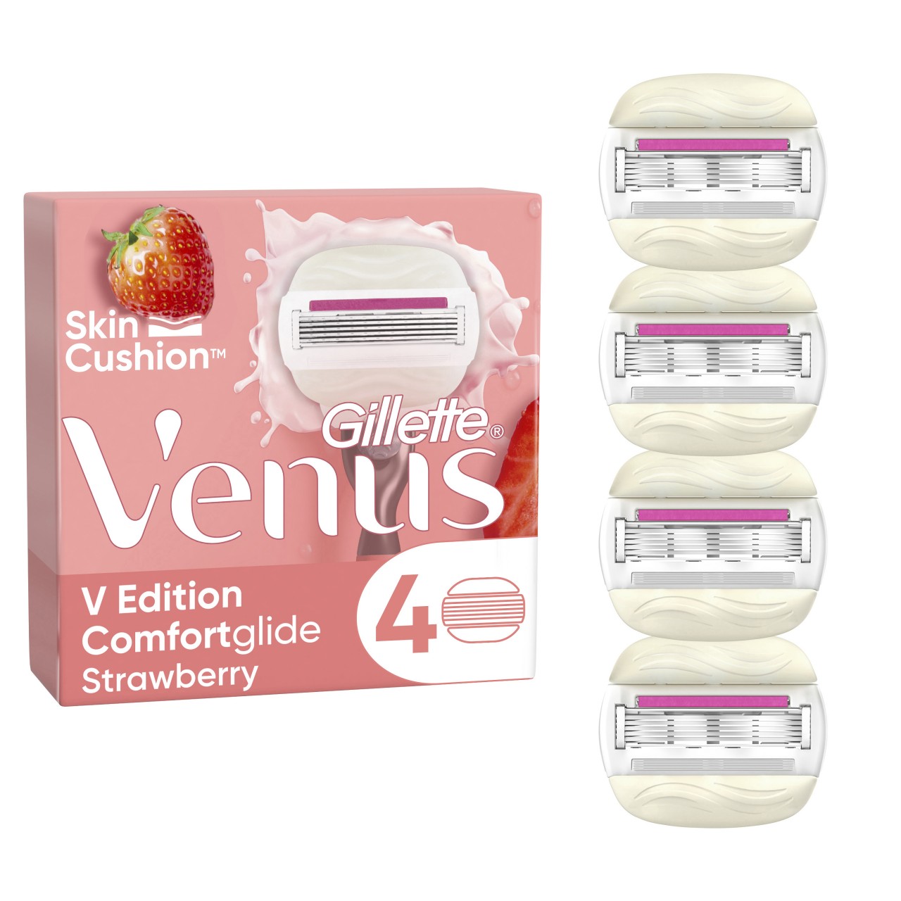 Gillette - Comfortglide Strawberry Edition Systemklingen 4er von Gillette Venus