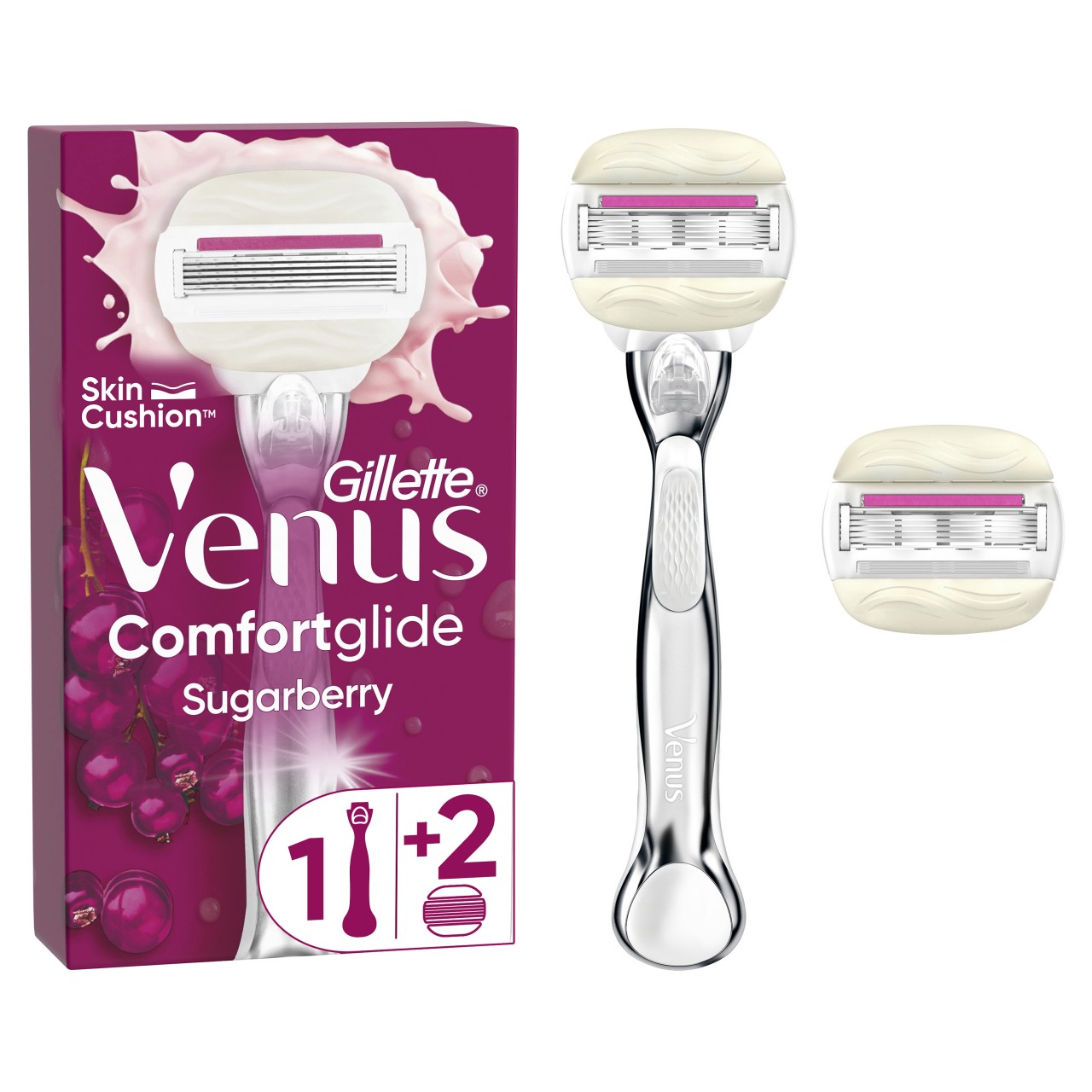 Gillette - Venus Comfortglide Sugarberry Platinum Rasierapparat mit 1 Klinge von Gillette Venus