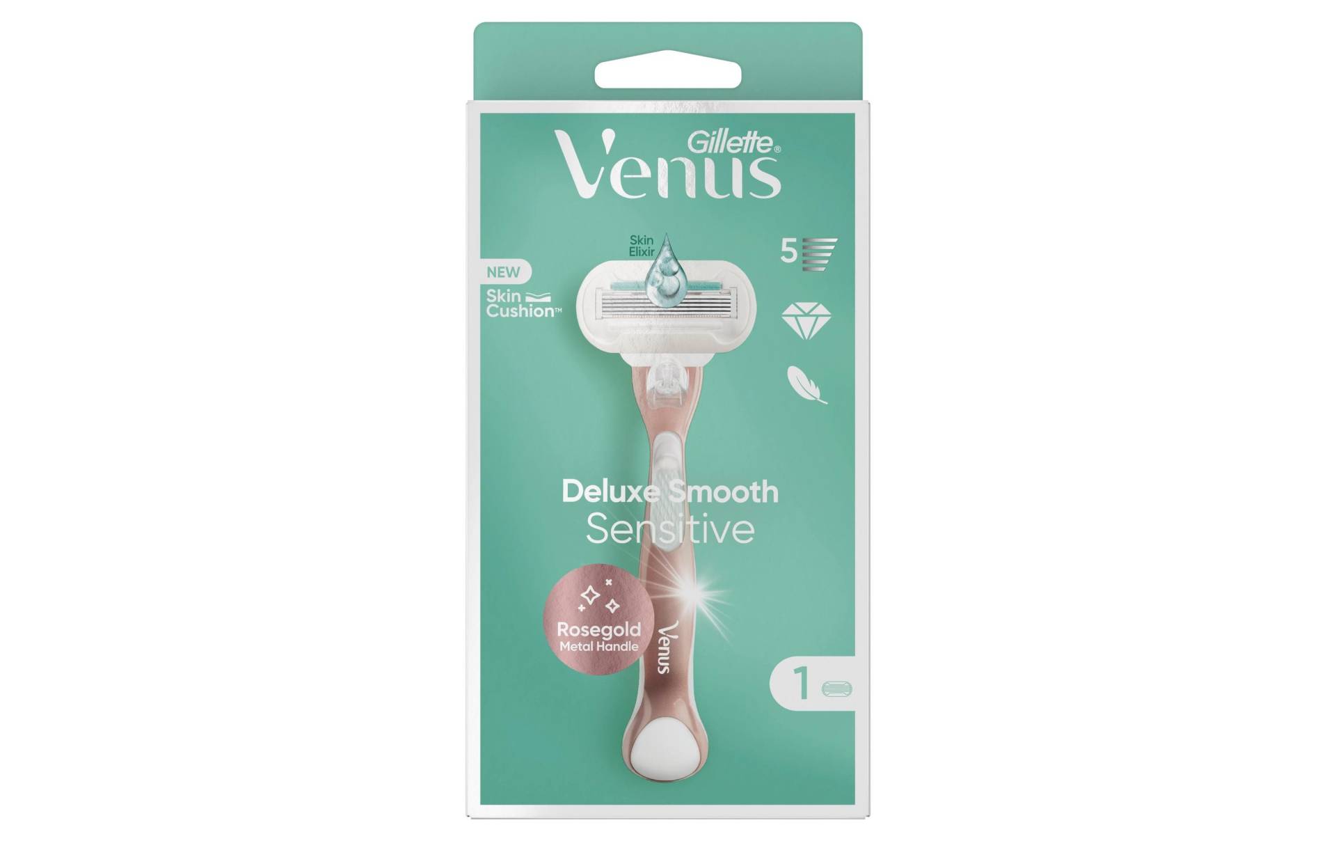 Gillette Venus Körperrasierer »Rasierer Deluxe Smooth Sensitive 1 Stück Roségoldfarben« von Gillette Venus