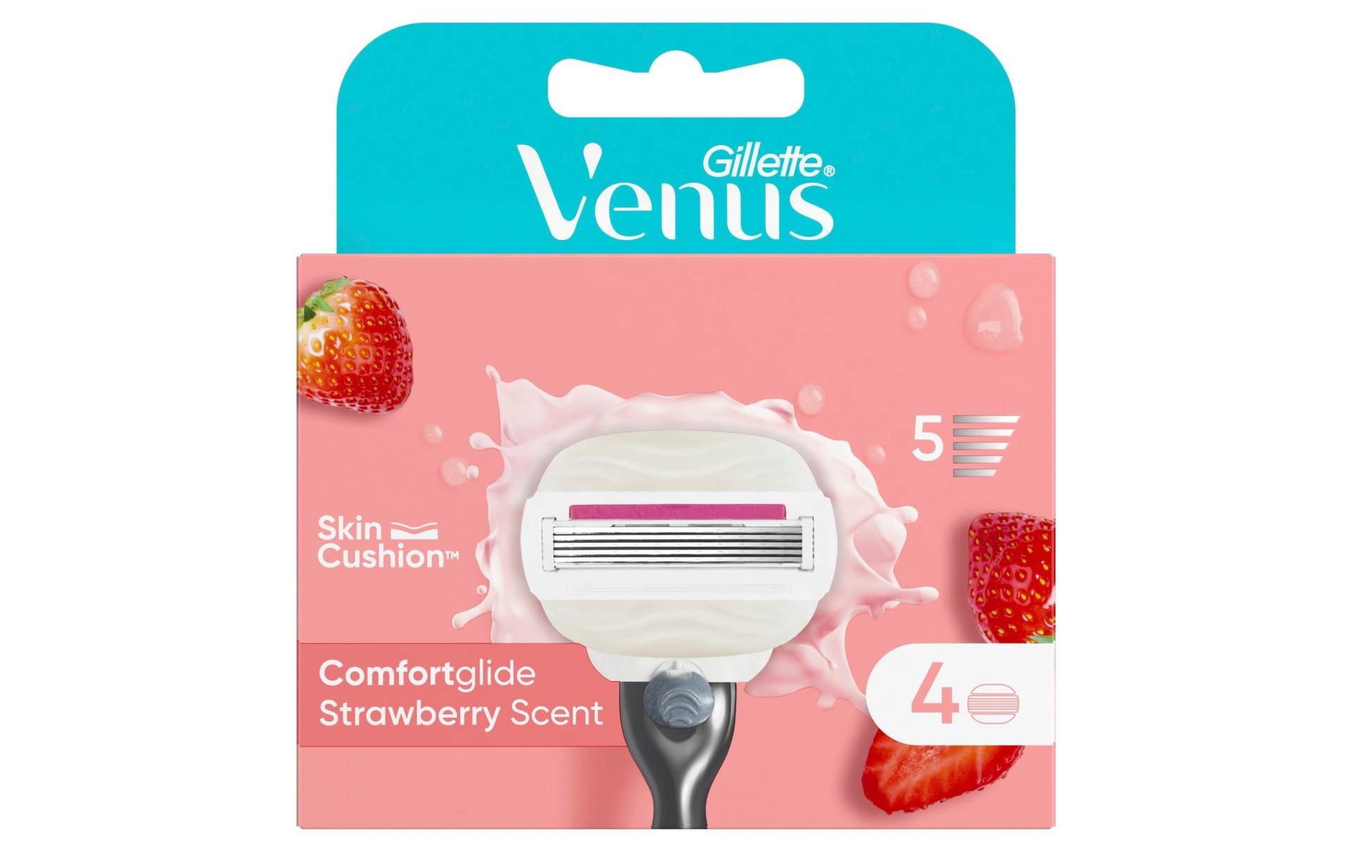 Gillette Venus Rasierklingen »Rasierklingen Comfortglide Strawberry Scent 4 Stück«, (4 tlg.) von Gillette Venus