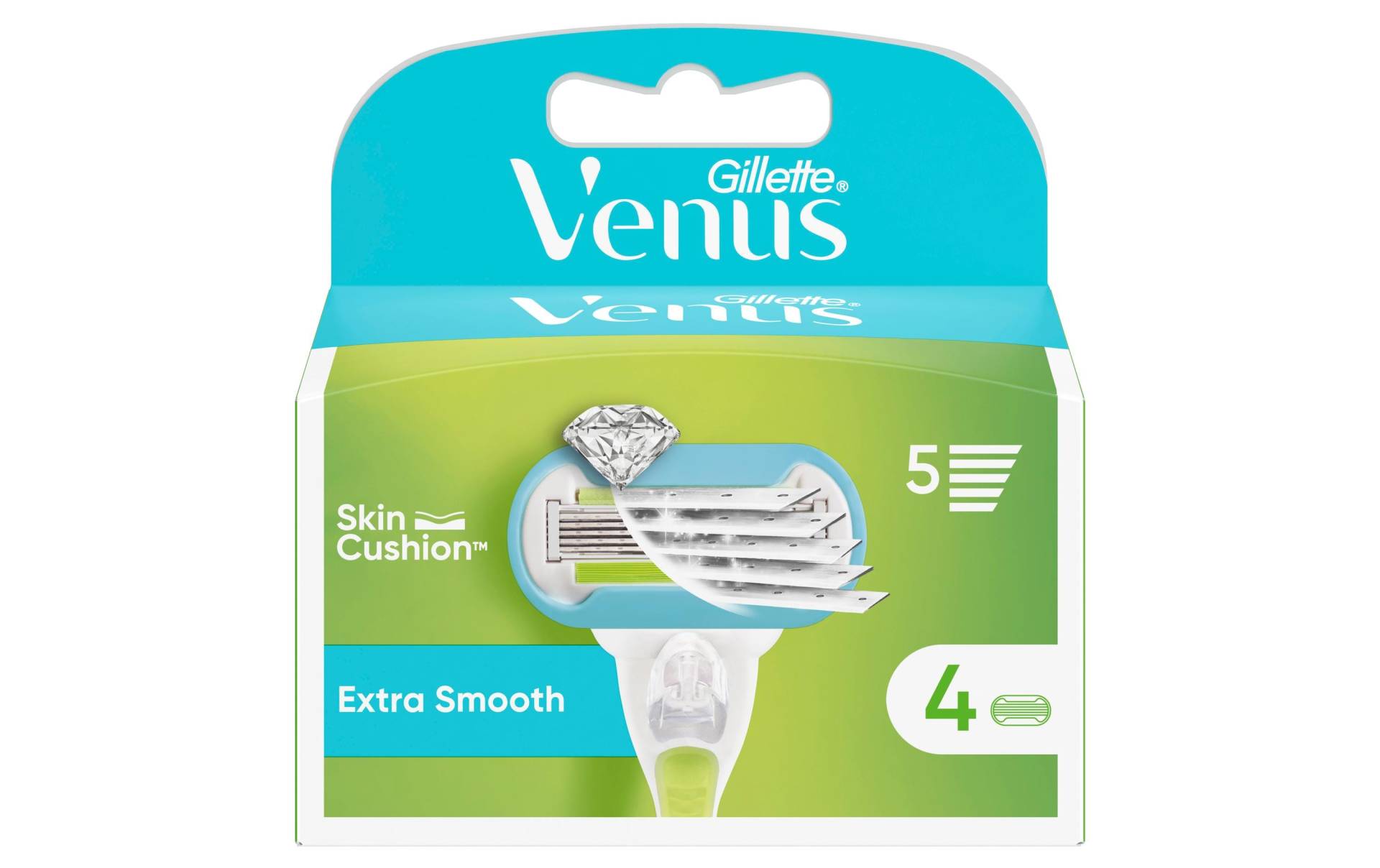 Gillette Venus Rasierklingen »Rasierklingen Extra Smooth 4 Stück«, (4 tlg.) von Gillette Venus