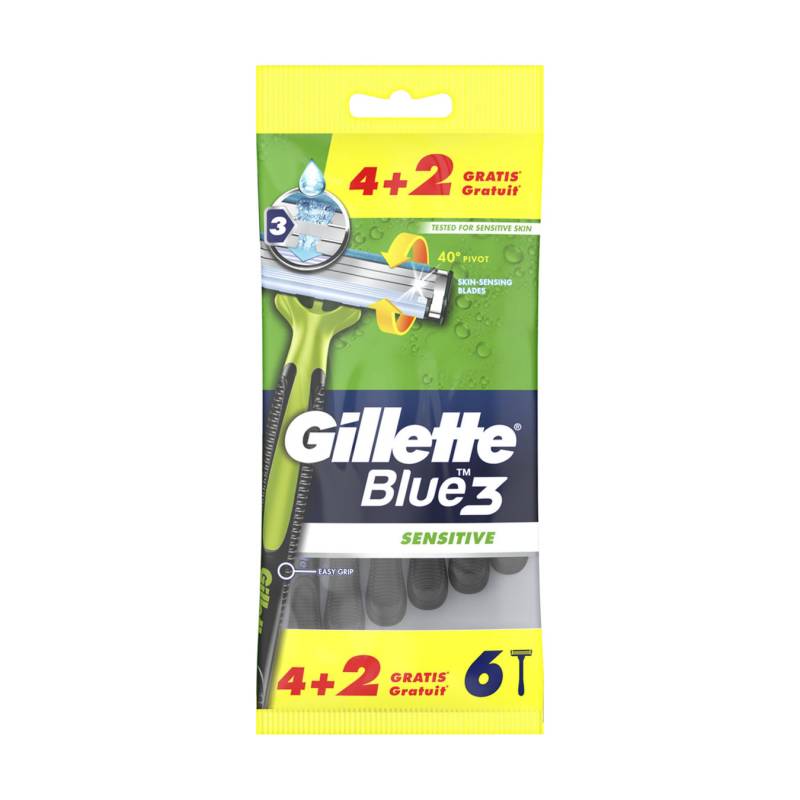 Gillette Blue3 Sensitive Einwegrasierer 6 Stück von Gillette