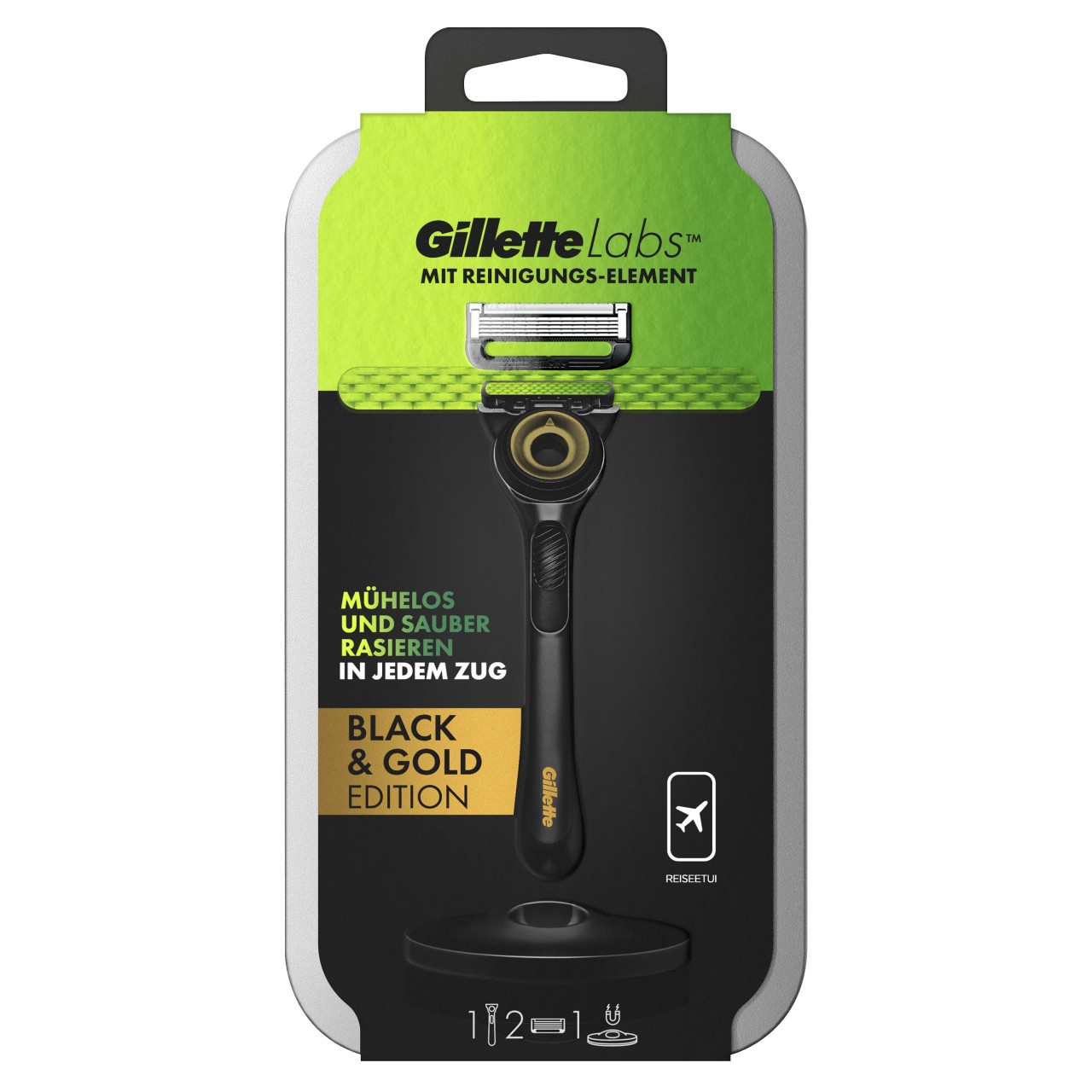Gillette - Labs Rasierapparat mit 2 Klingen und Reiseetui Gillette - Labs Rasierapparat mit 2 Klingen und Reiseetui von Gillette