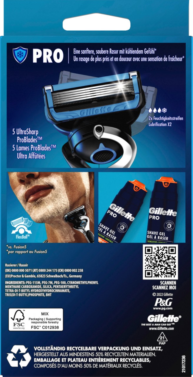 Gillette - ProShield Chill Rasierapparat mit 1 Klinge Gillette - ProShield Chill Rasierapparat mit 1 Klinge von Gillette