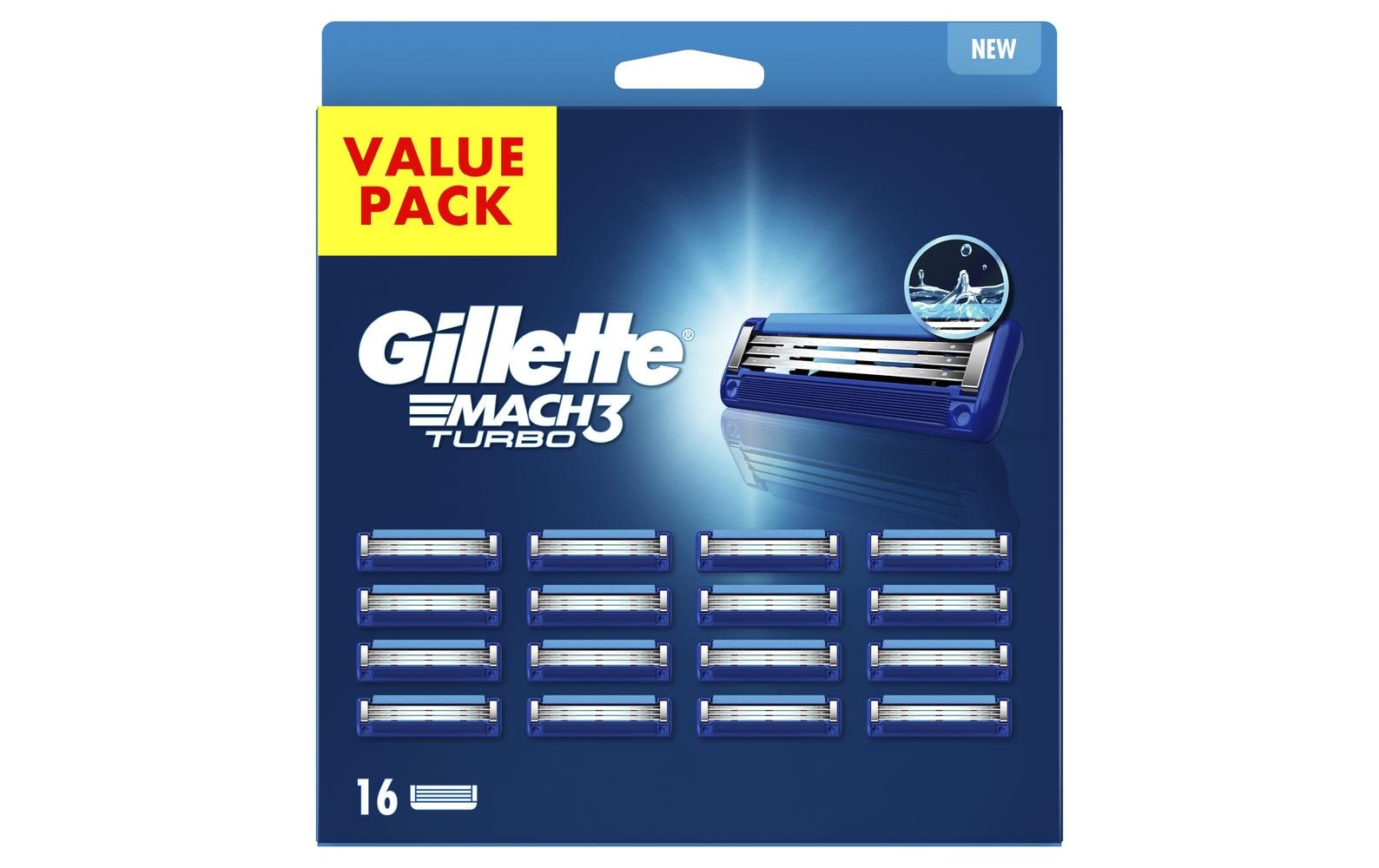 Gillette Rasierklingen »Mach3 Turbo 16 Stück«, (16 tlg.) von Gillette