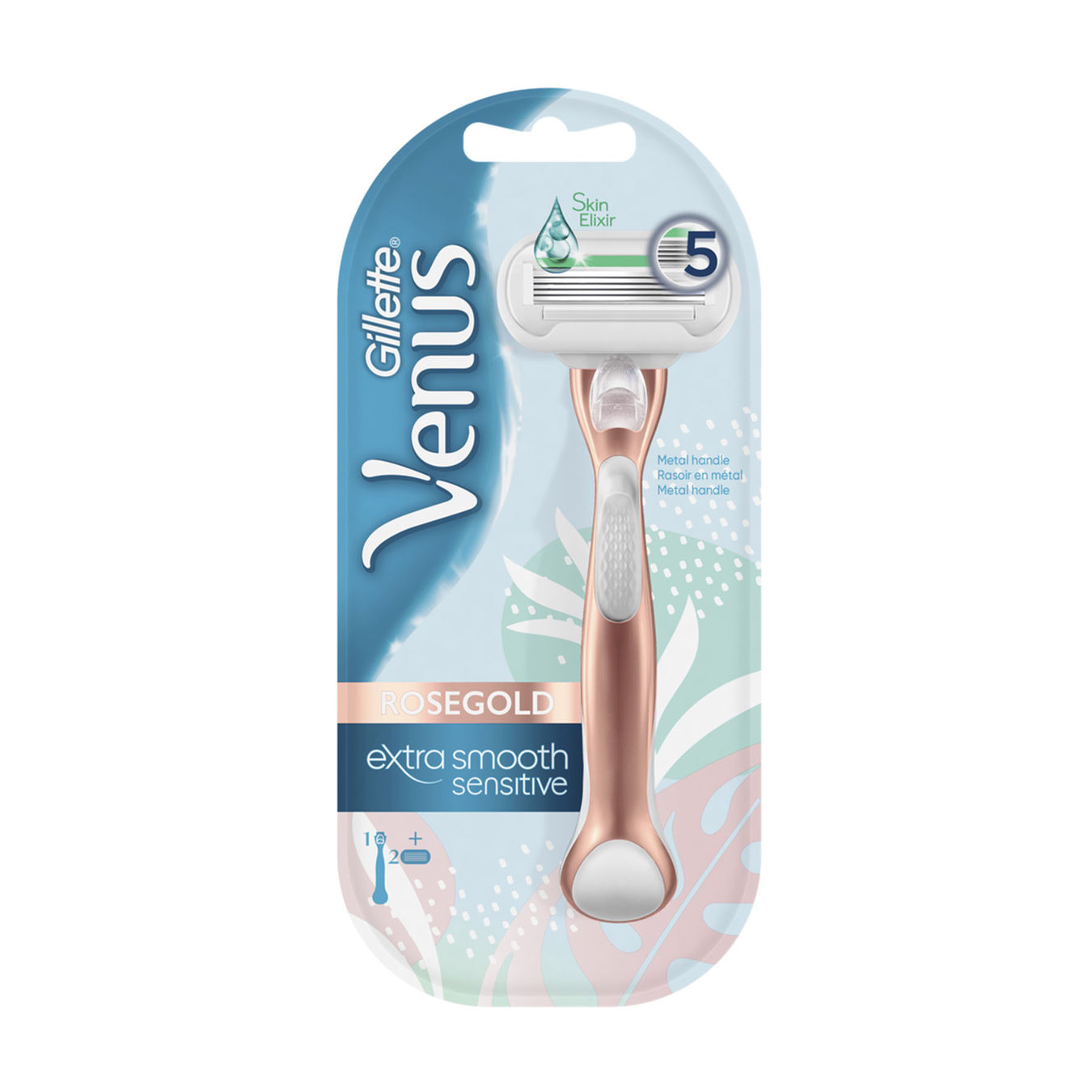 Gillette Venus Extra Smooth Rasierer Roségold + 2 Klingen von Gillette