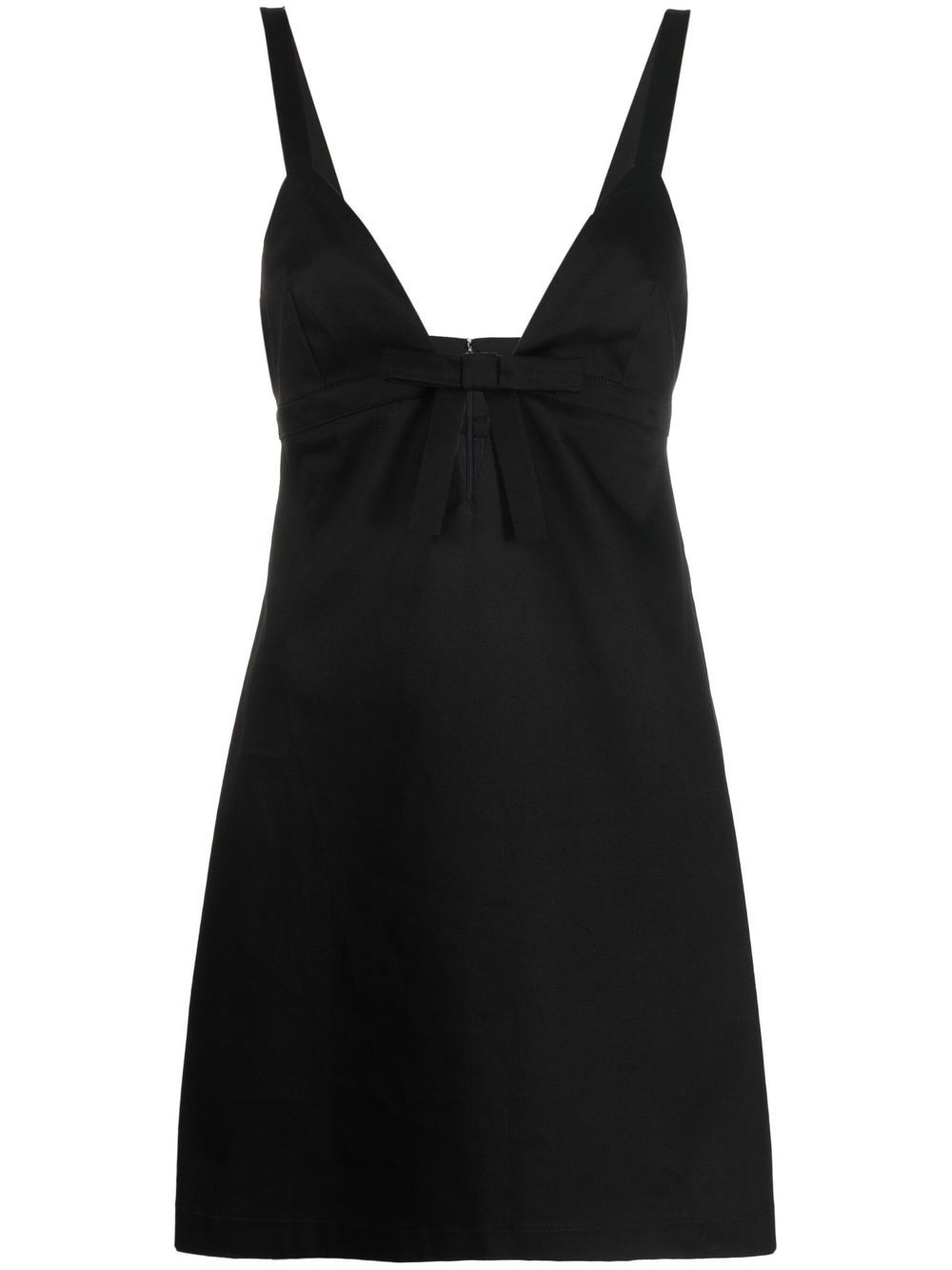 Gina bow-detail mini dress - Black von Gina