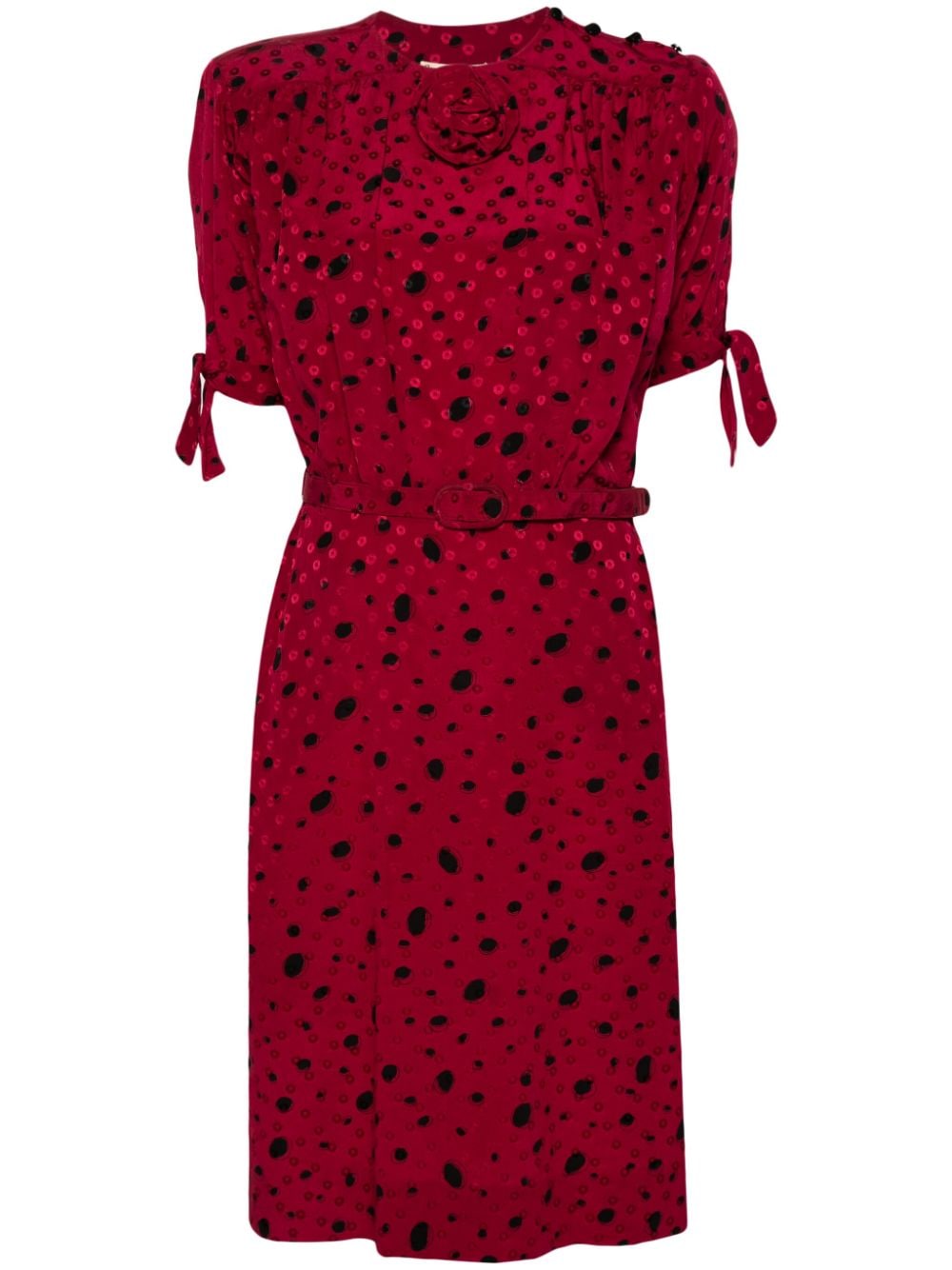 Giorgio Armani Pre-Owned 1980s polka dot dress - Red von Giorgio Armani Pre-Owned