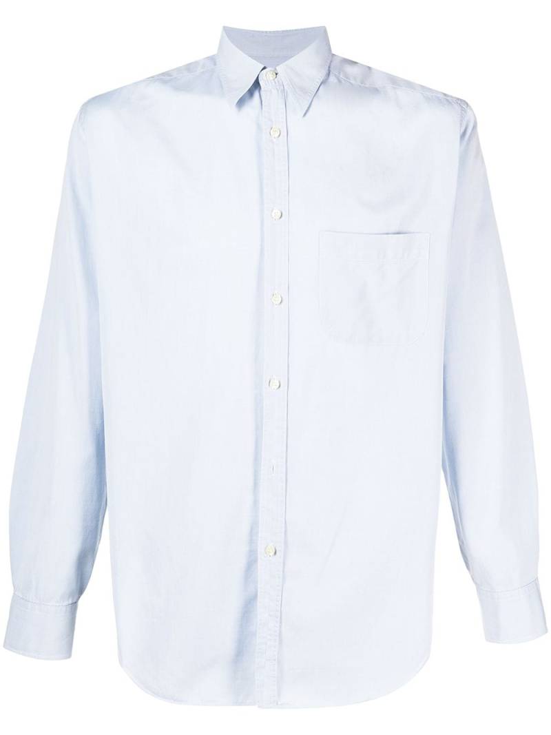 Giorgio Armani Pre-Owned 1990s button-up cotton shirt - Blue von Giorgio Armani Pre-Owned