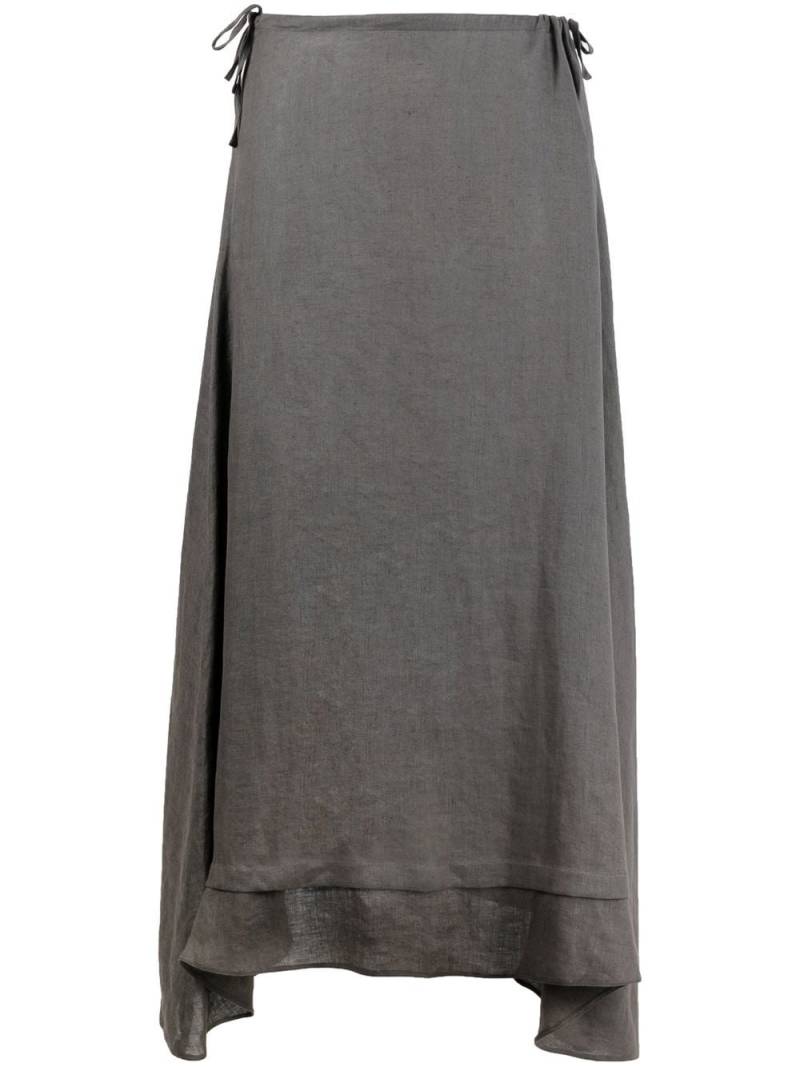 Giorgio Armani Pre-Owned 1990s drawstring waistband handkerchief skirt - Grey von Giorgio Armani Pre-Owned