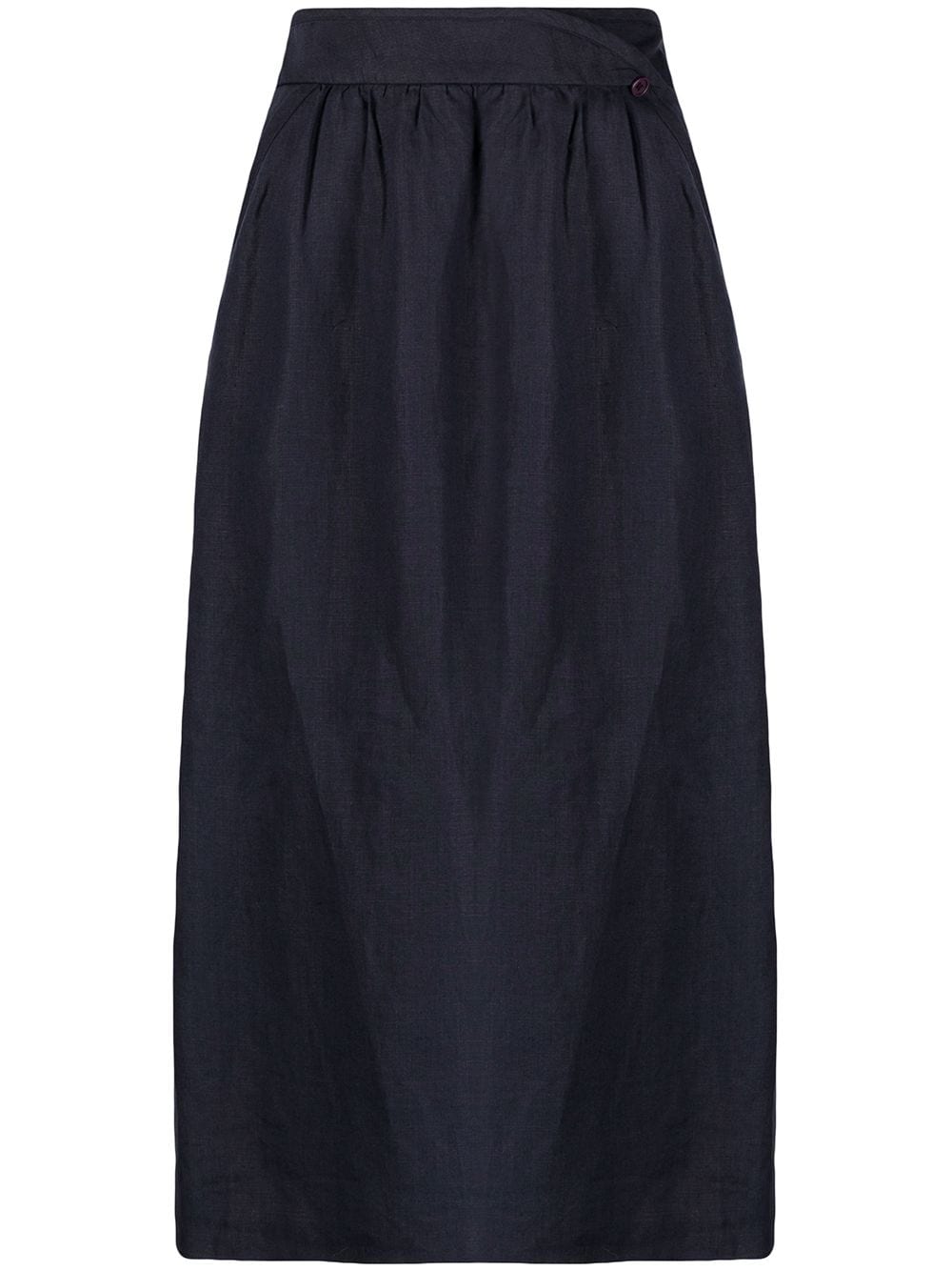 Giorgio Armani Pre-Owned 1990s knee-length wrap skirt - Blue von Giorgio Armani Pre-Owned