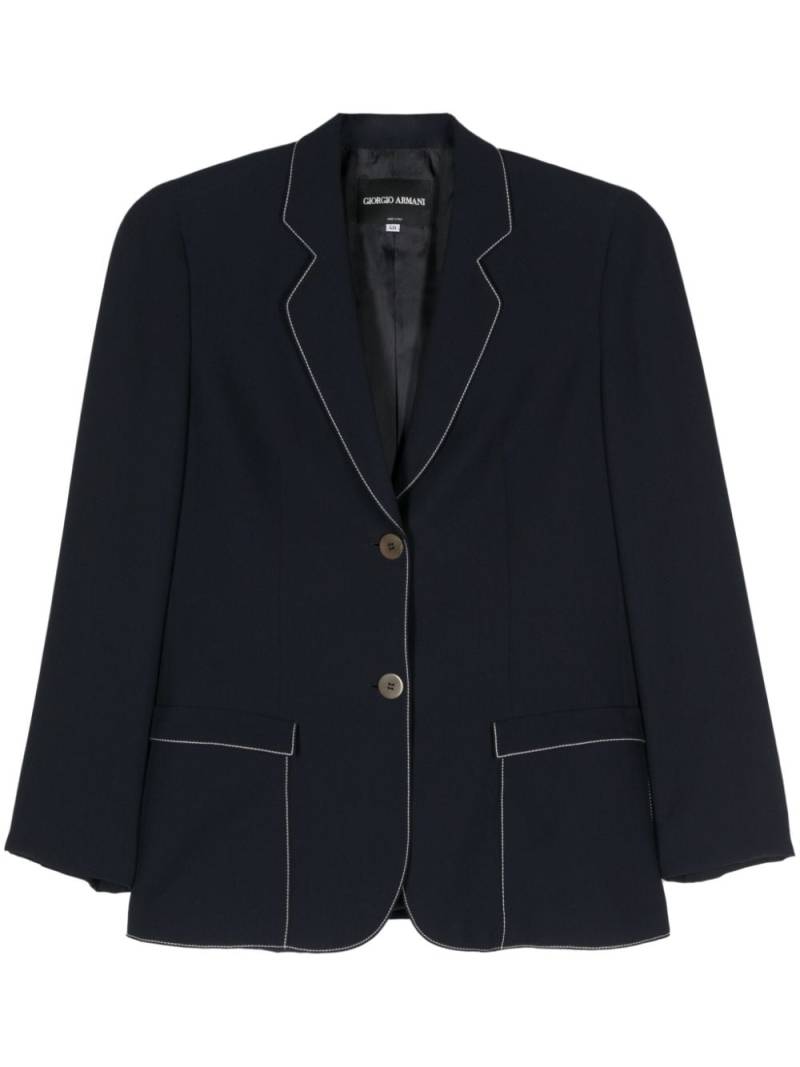 Giorgio Armani Pre-Owned 1990s single-breasted blazer - Blue von Giorgio Armani Pre-Owned