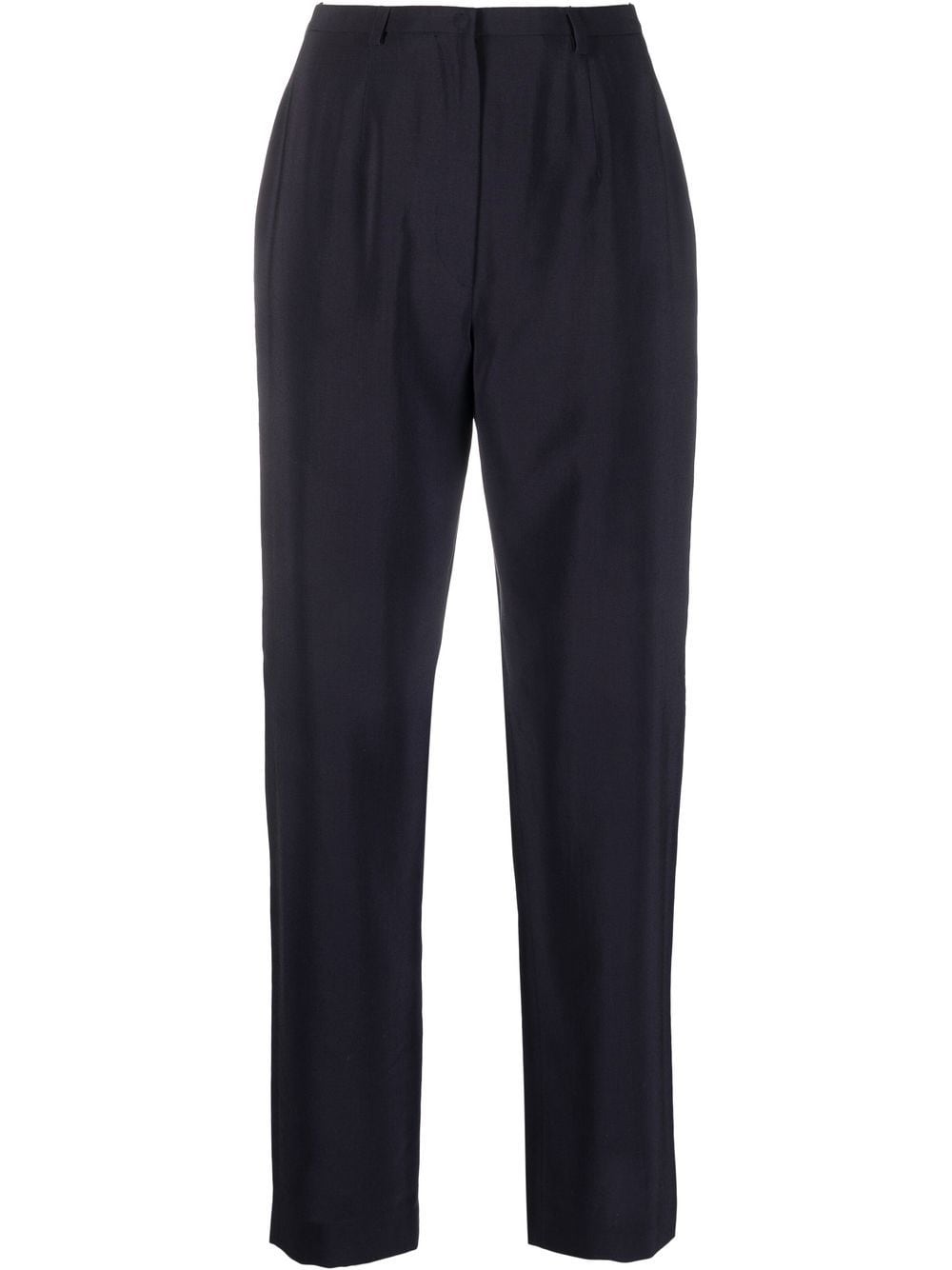 Giorgio Armani Pre-Owned 1990s wool-blend slim-cut trousers - Blue von Giorgio Armani Pre-Owned