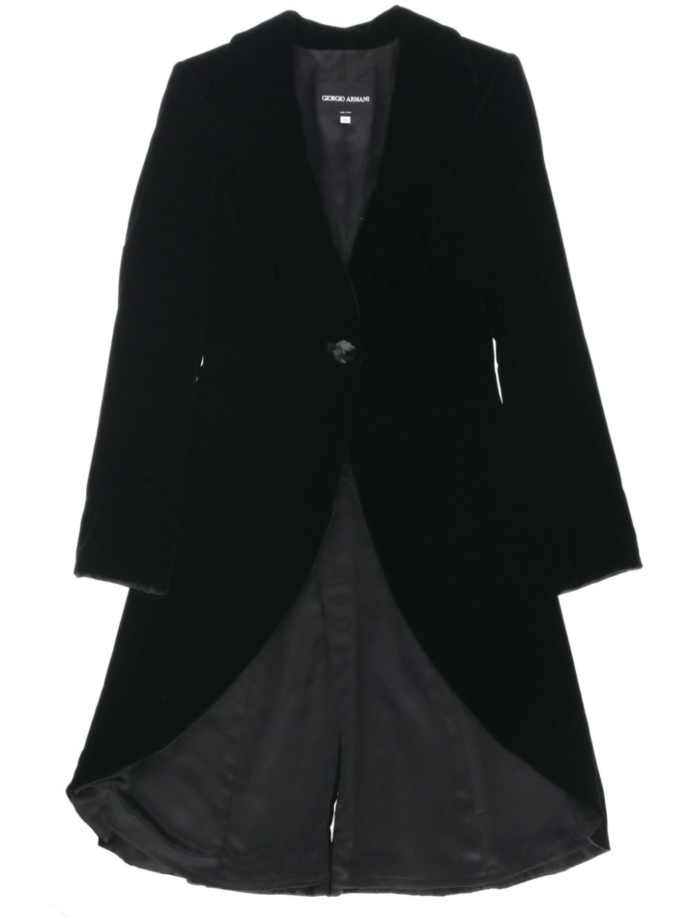 Giorgio Armani Pre-Owned 2000s A-line coat - Black von Giorgio Armani Pre-Owned