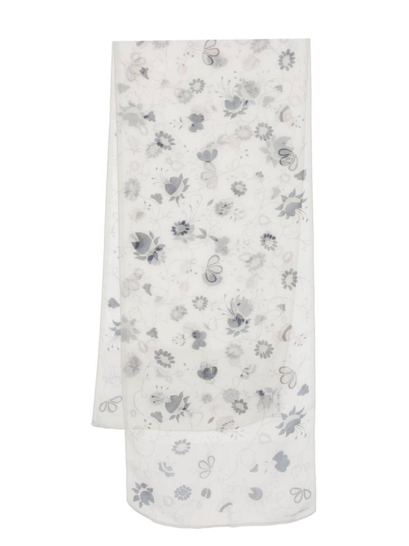 Giorgio Armani Pre-Owned 2000s floral-jacquard scarf - White von Giorgio Armani Pre-Owned