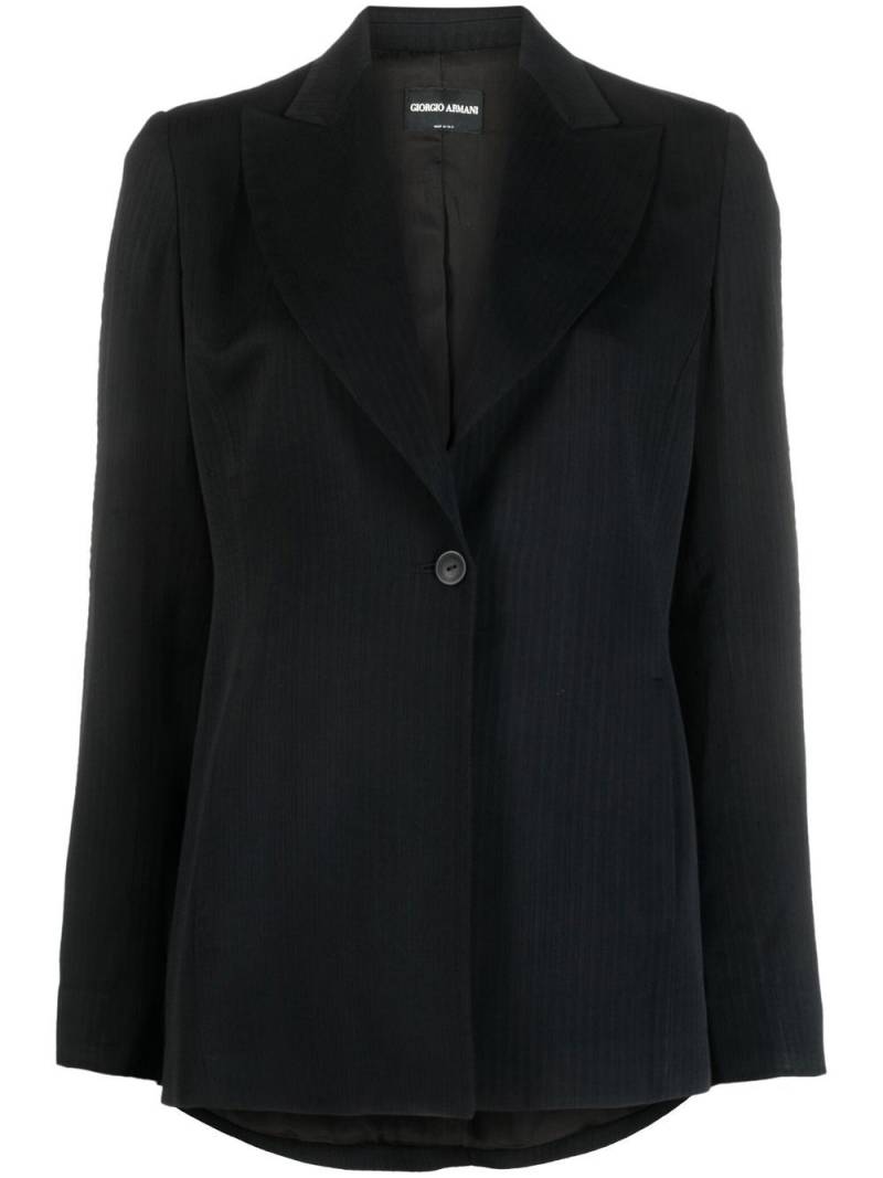 Giorgio Armani Pre-Owned 2000s single-breasted blazer - Black von Giorgio Armani Pre-Owned