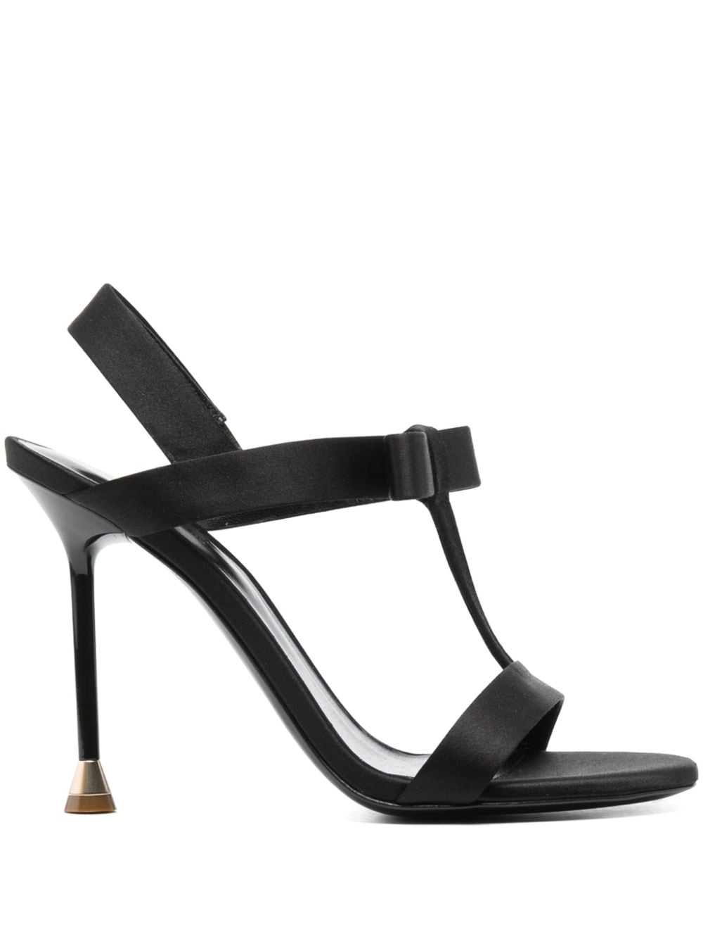 Giorgio Armani 105mm bow-embellished T-bar sandals - Black von Giorgio Armani