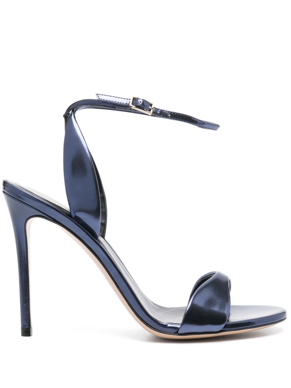 Giorgio Armani 105mm metallic sandals - Blue von Giorgio Armani