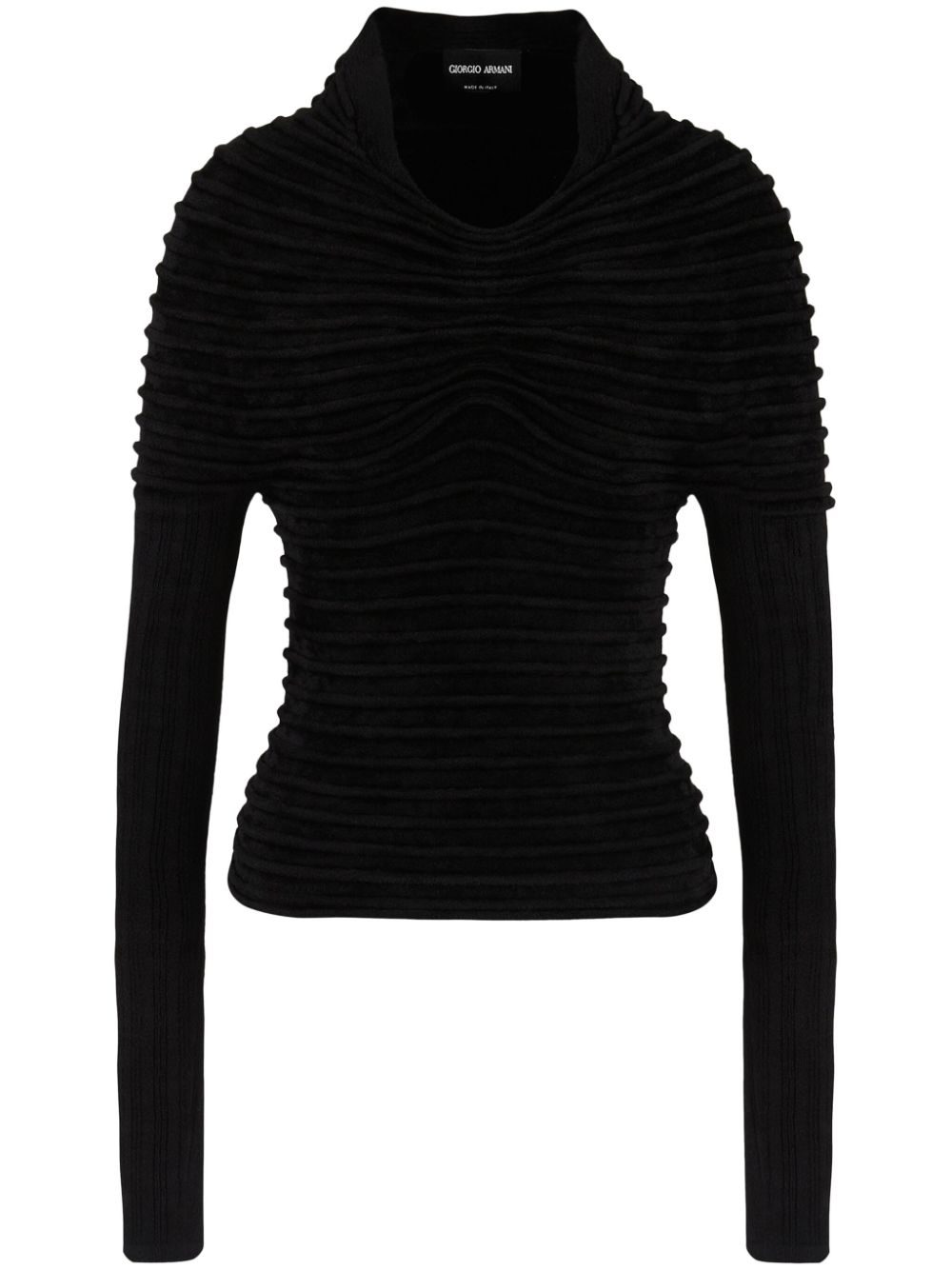 Giorgio Armani 3D-knitted felted jumper - Black von Giorgio Armani