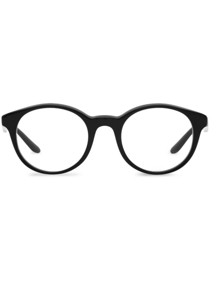 Giorgio Armani round frame glasses - Black von Giorgio Armani