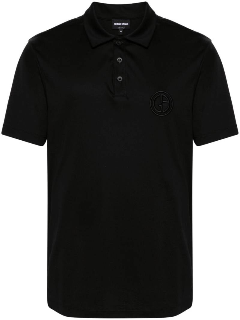 Giorgio Armani Interlock-logo polo shirt - Black von Giorgio Armani