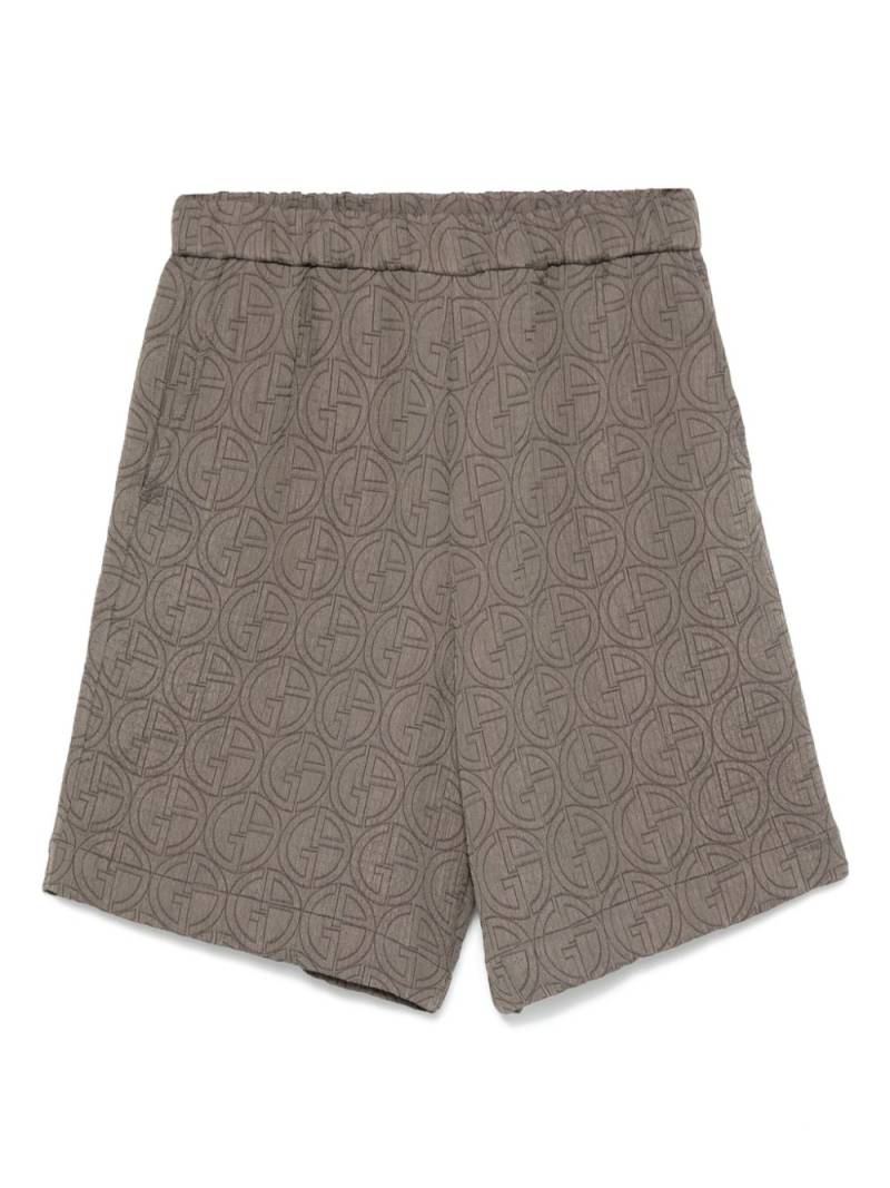 Giorgio Armani Interlock-monogram Bermuda shorts - Grey von Giorgio Armani