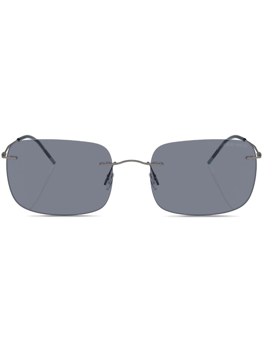 Giorgio Armani Pillow square-frame sunglasses - Silver von Giorgio Armani