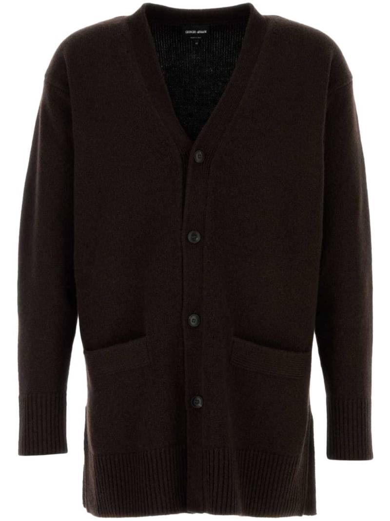 Giorgio Armani V-neck cardigan - Brown von Giorgio Armani