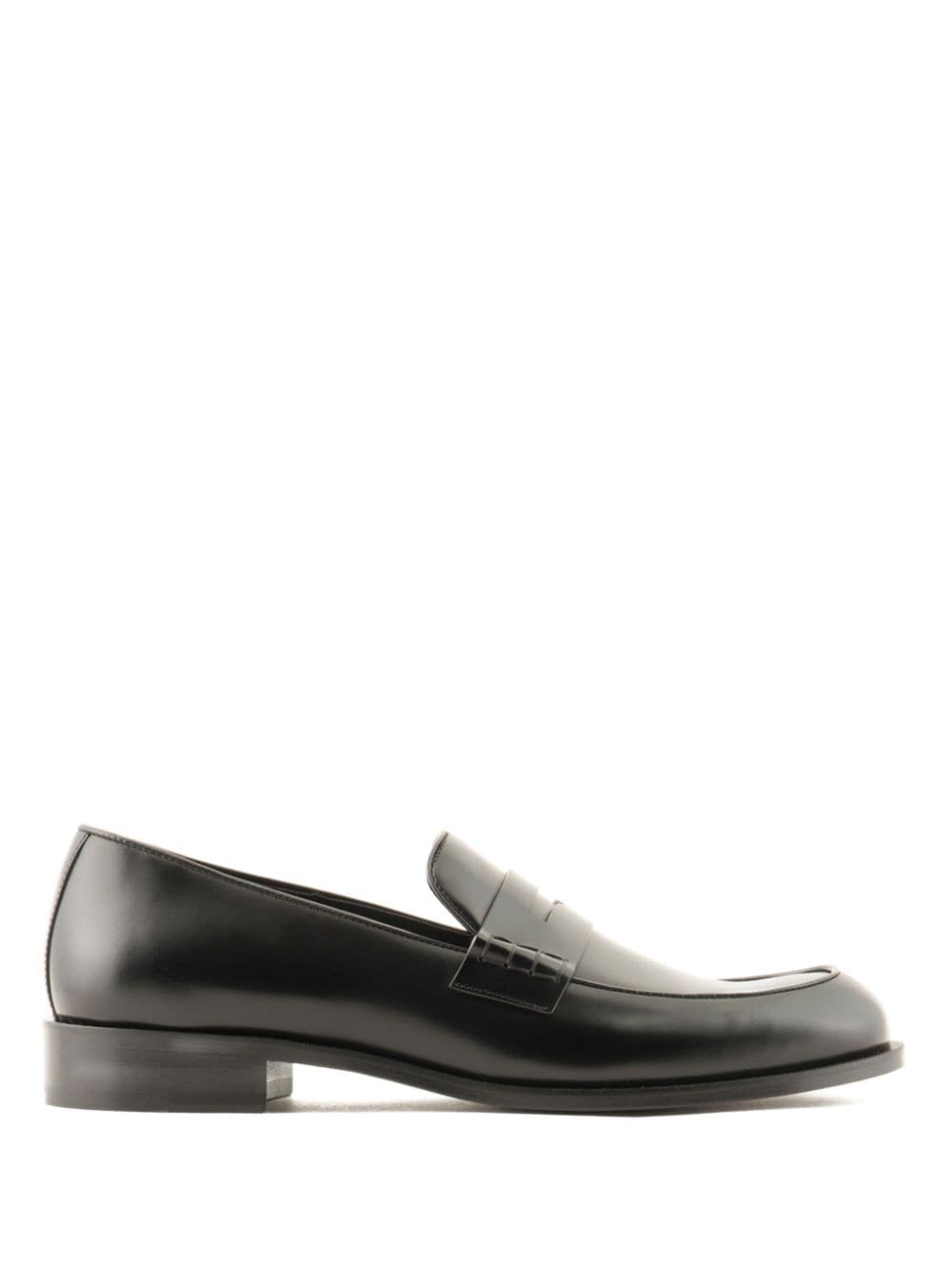 Giorgio Armani almond-toe leather loafers - Black von Giorgio Armani