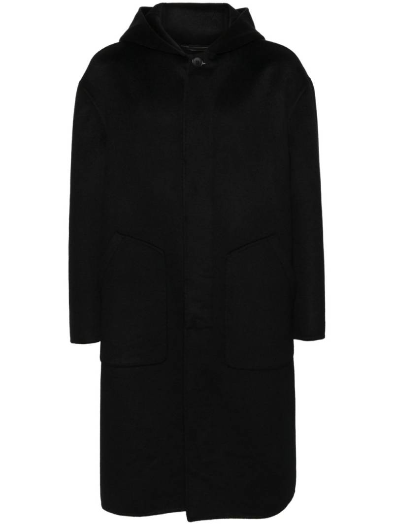 Giorgio Armani brushed coat - Blue von Giorgio Armani