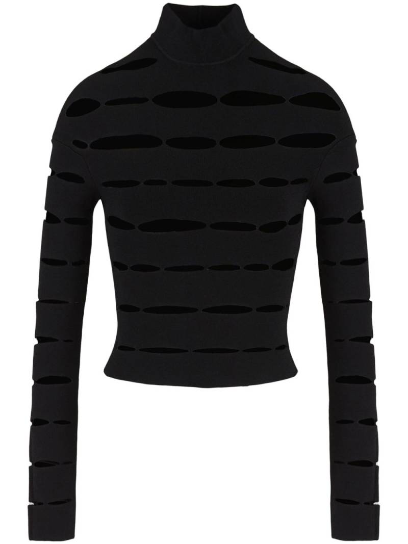 Giorgio Armani cut-out jumper - Black von Giorgio Armani