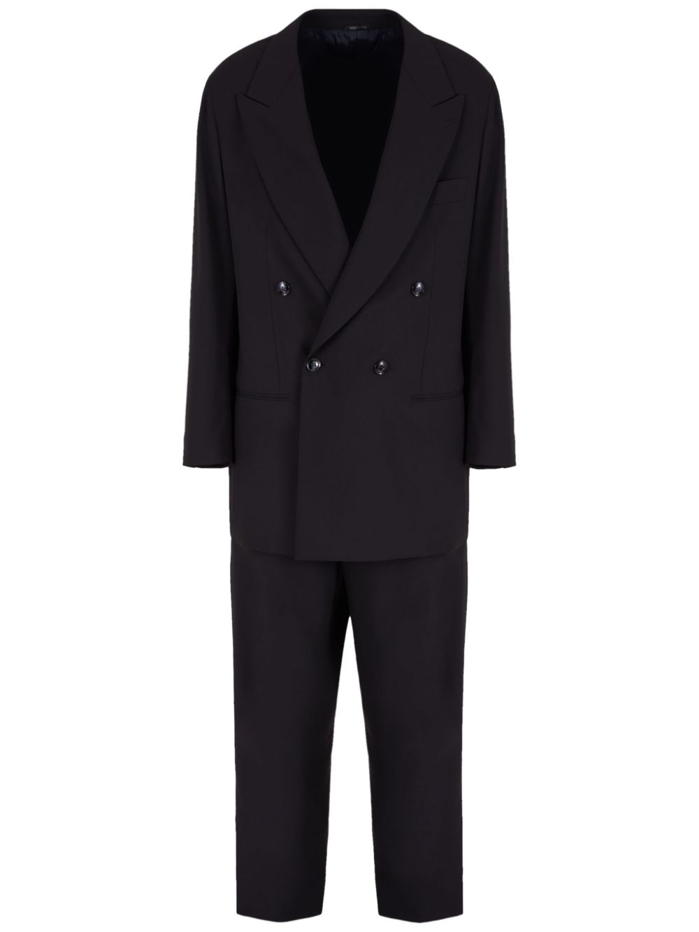 Giorgio Armani double-breasted virgin-wool suit - Blue von Giorgio Armani