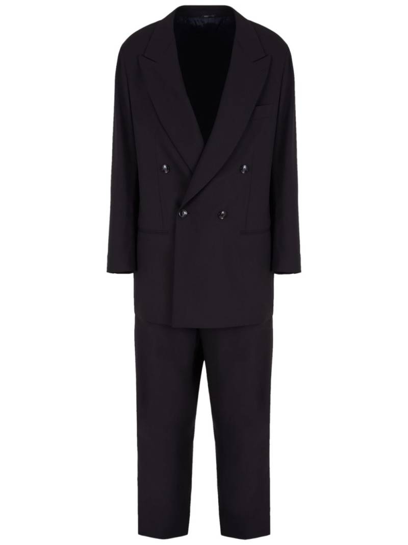 Giorgio Armani double-breasted virgin-wool suit - Blue von Giorgio Armani