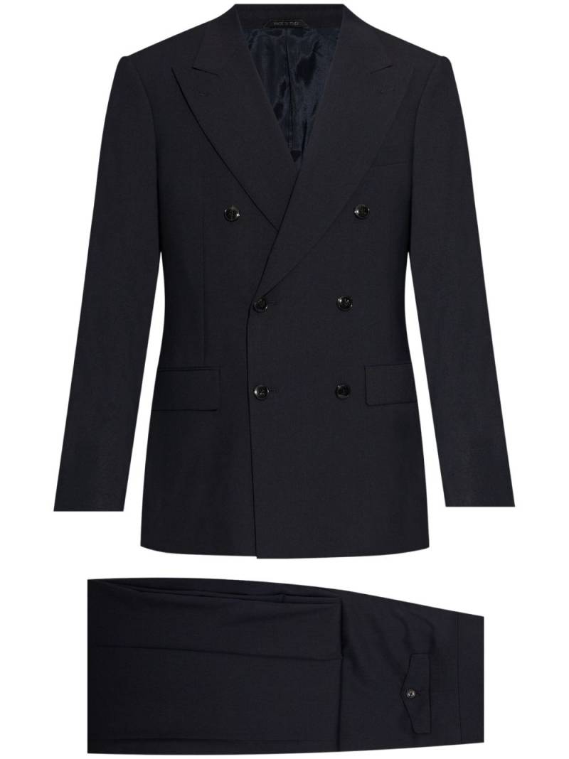 Giorgio Armani double-breasted wool suit - Blue von Giorgio Armani