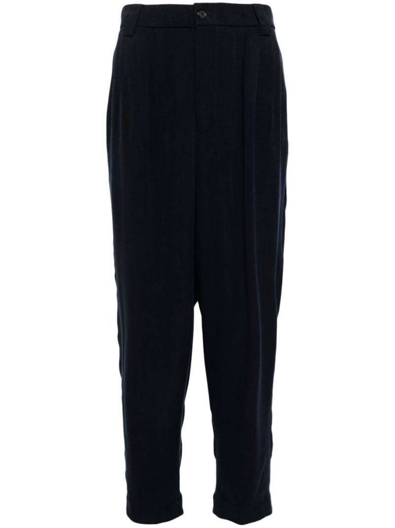 Giorgio Armani drop-crotch trousers - Blue von Giorgio Armani