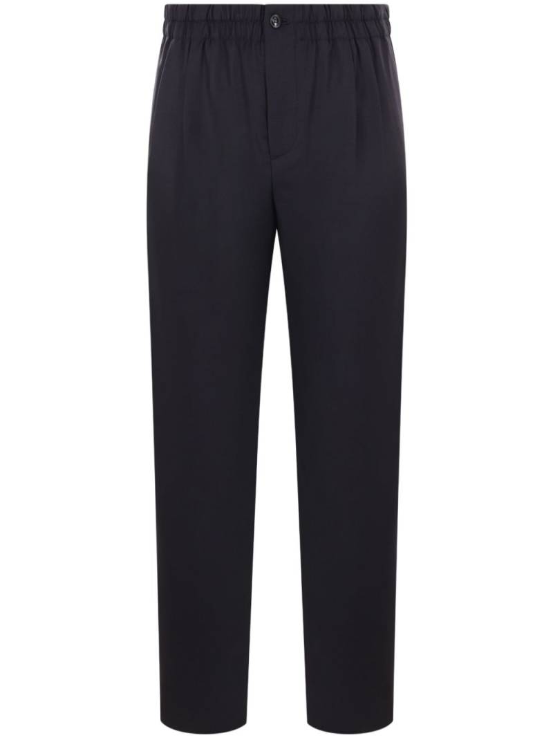 Giorgio Armani elasticated-waistband trousers - Blue von Giorgio Armani