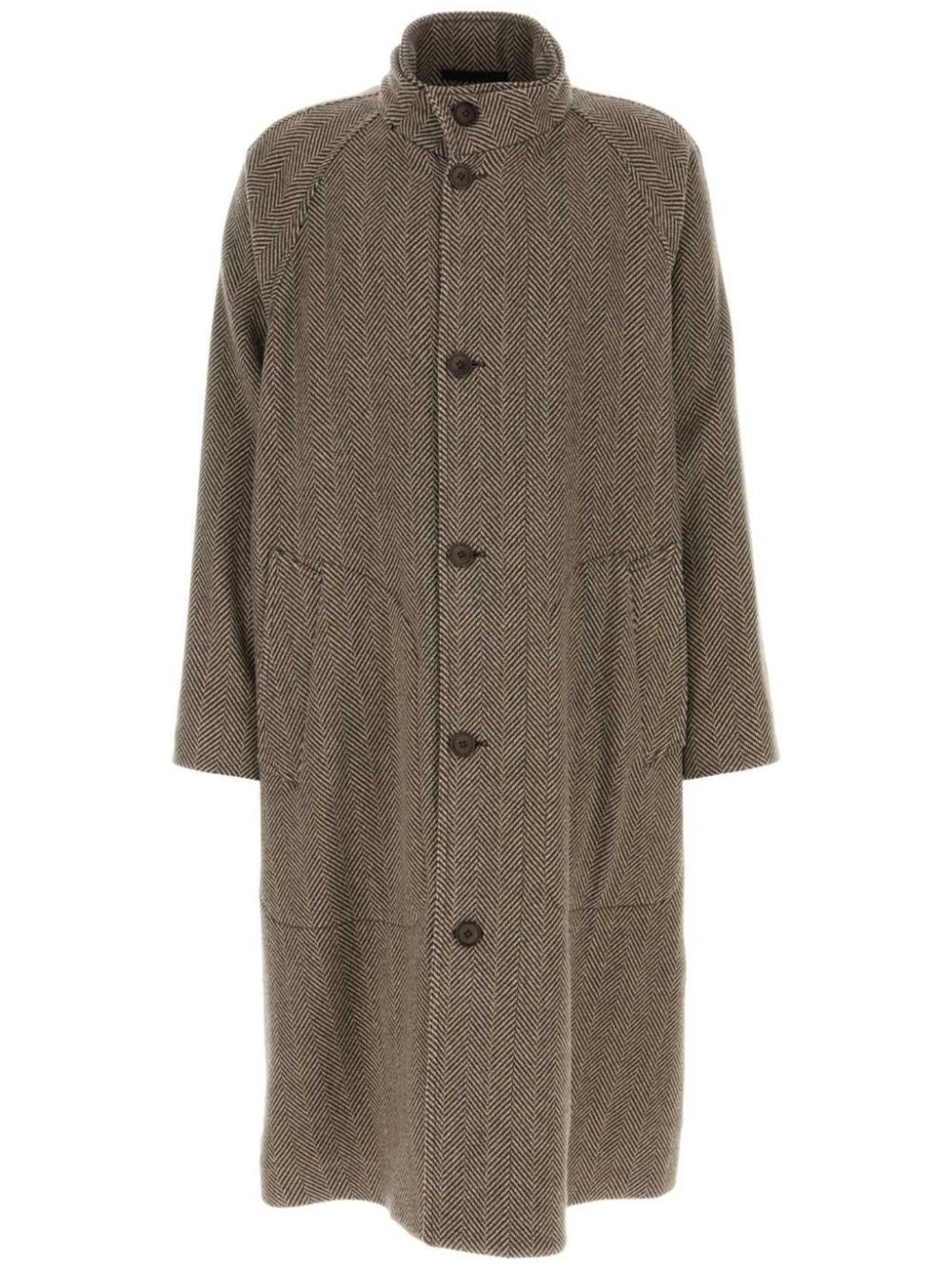 Giorgio Armani embroidered cashmere coat - Brown von Giorgio Armani