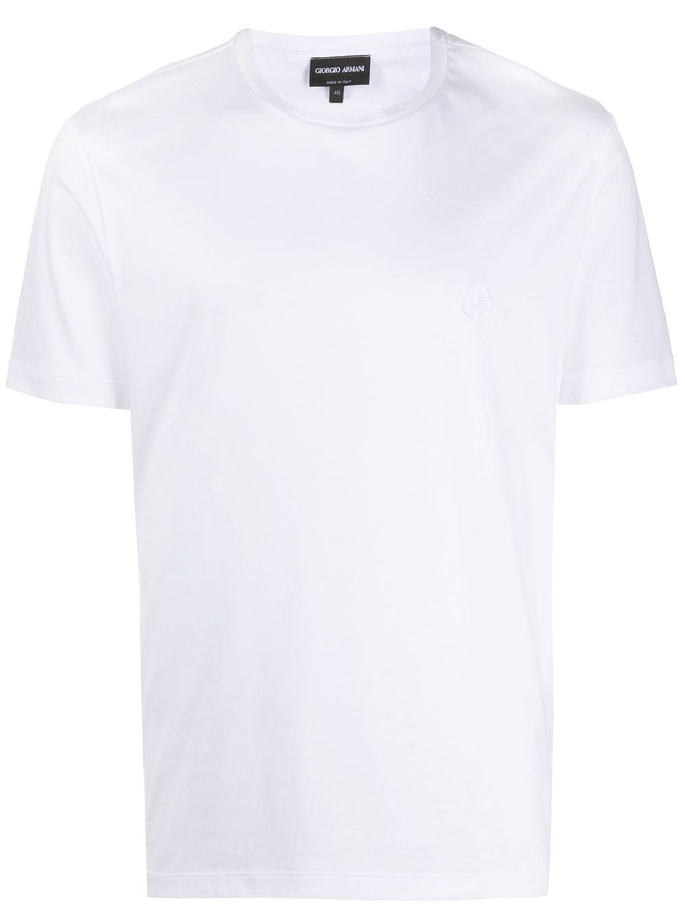 Giorgio Armani embroidered logo T-shirt - White von Giorgio Armani