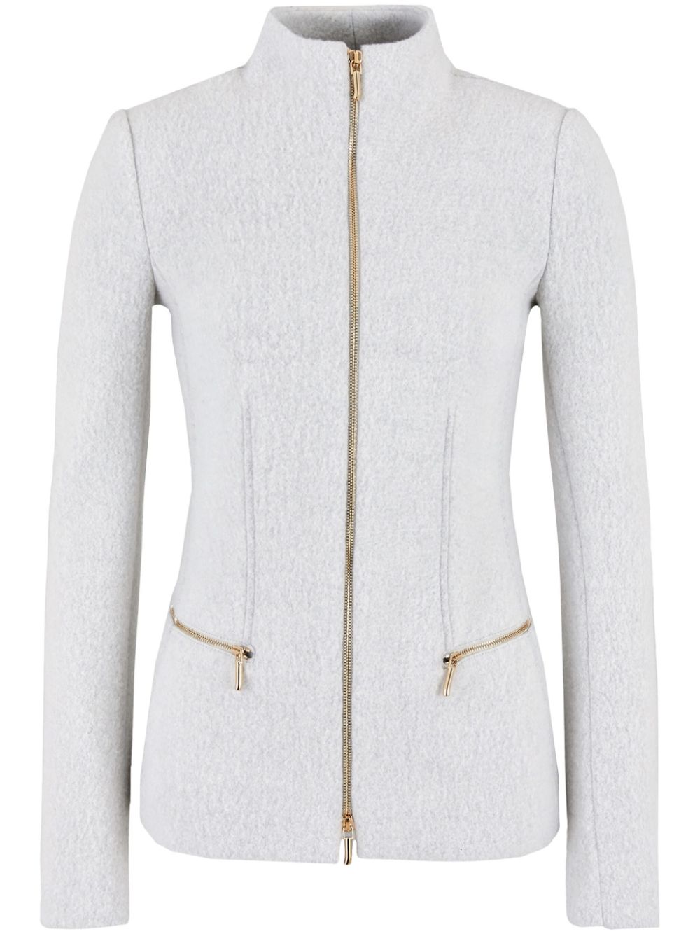 Giorgio Armani fitted zip-up jacket - White von Giorgio Armani