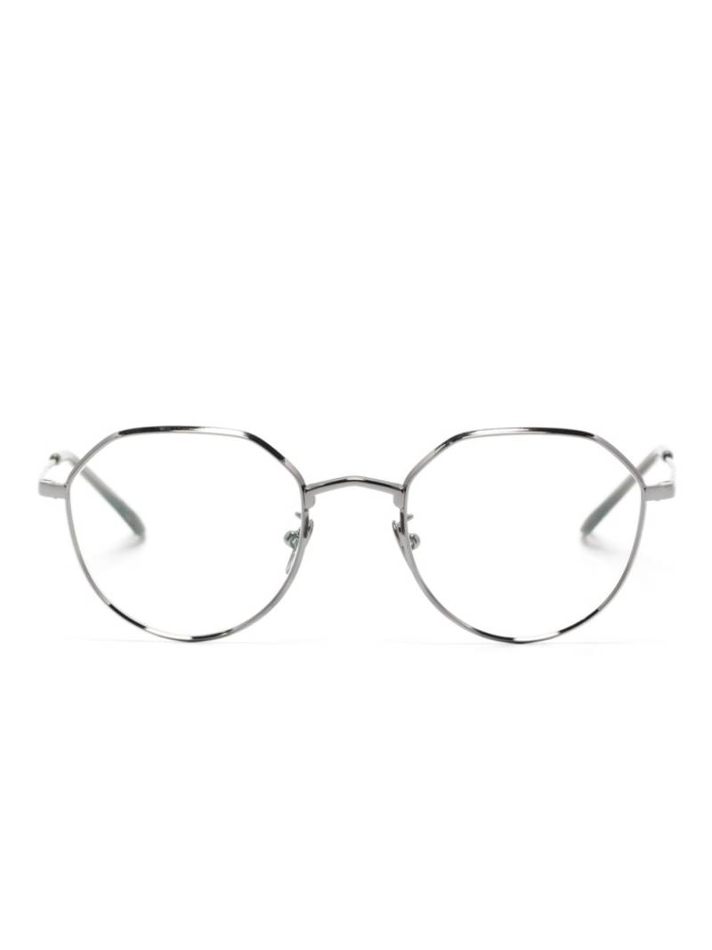 Giorgio Armani geometric-frame clear-lenses glasses - Grey von Giorgio Armani