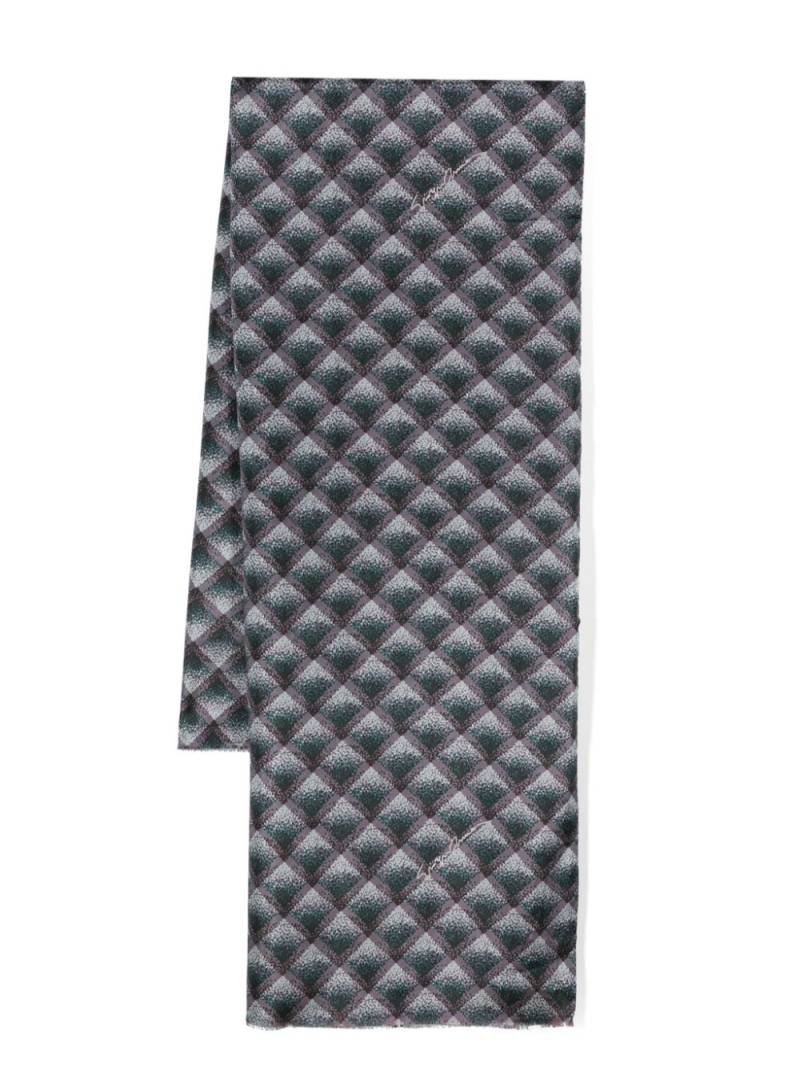 Giorgio Armani geometric-pattern scarf - Purple von Giorgio Armani