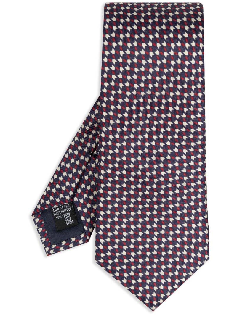 Giorgio Armani geometric-pattern silk tie - Blue von Giorgio Armani