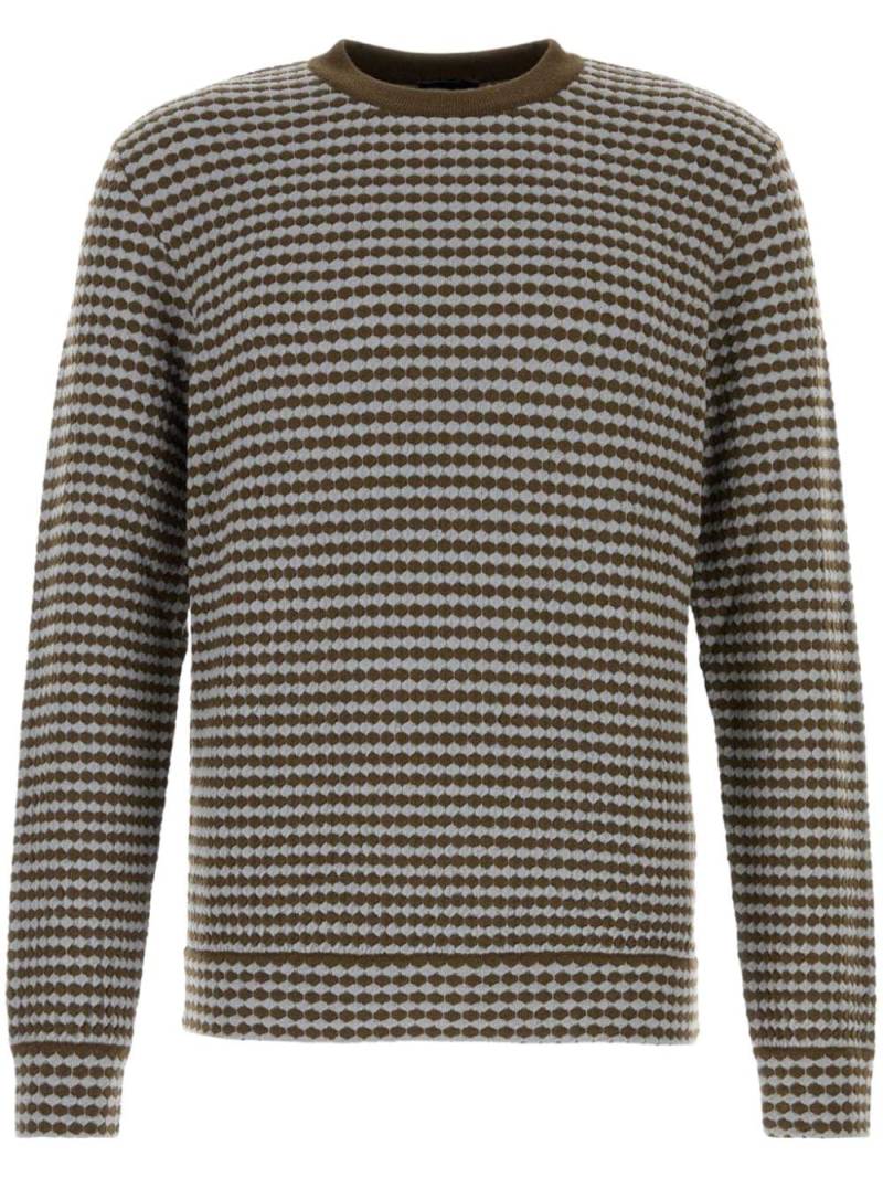 Giorgio Armani geometric-patterned sweater - Grey von Giorgio Armani