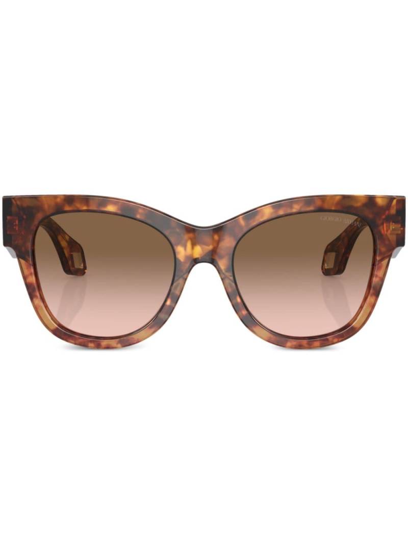 Giorgio Armani gradient-lens cat-eye frame sunglasses - Brown von Giorgio Armani